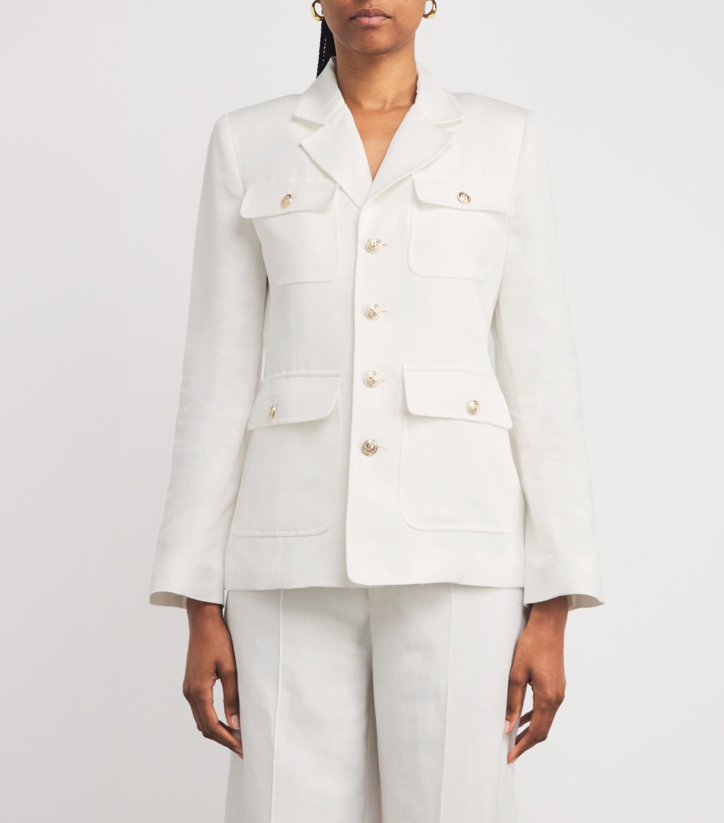 Pocket-Detail Reign Blazer WHITE Image 3