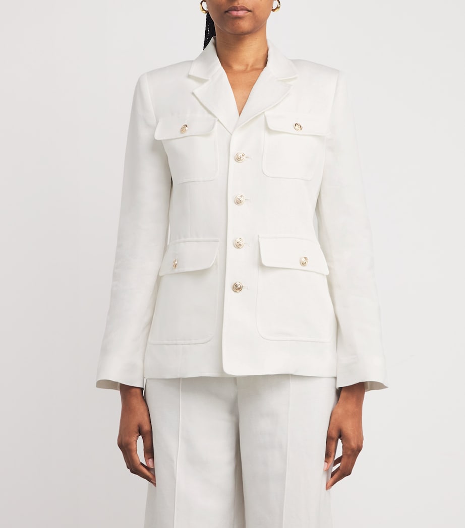 Pocket-Detail Reign Blazer WHITE Image 3