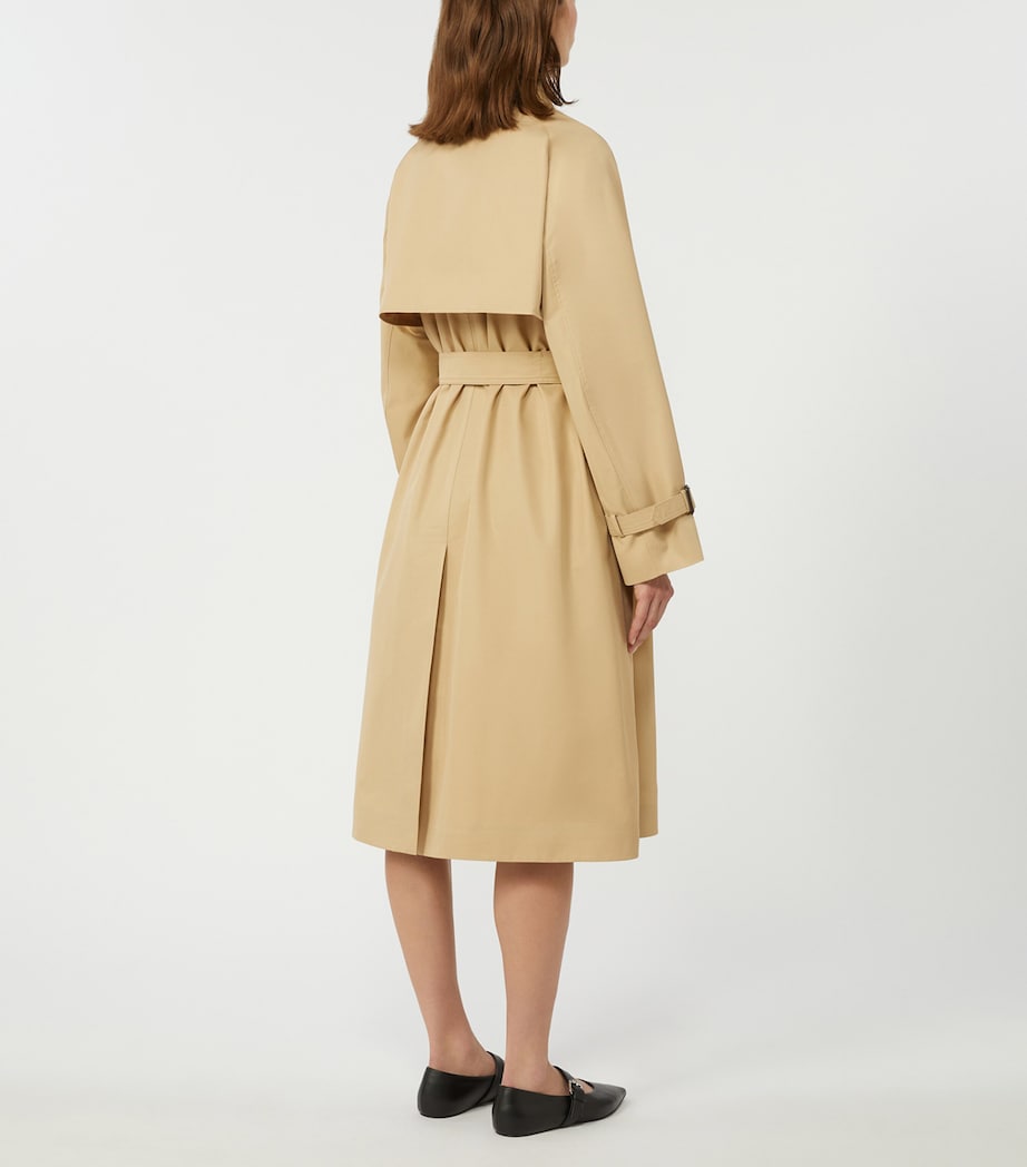 Weekend Max Mara Womens Gabardine Reversible Trench Coat Beige Image 3