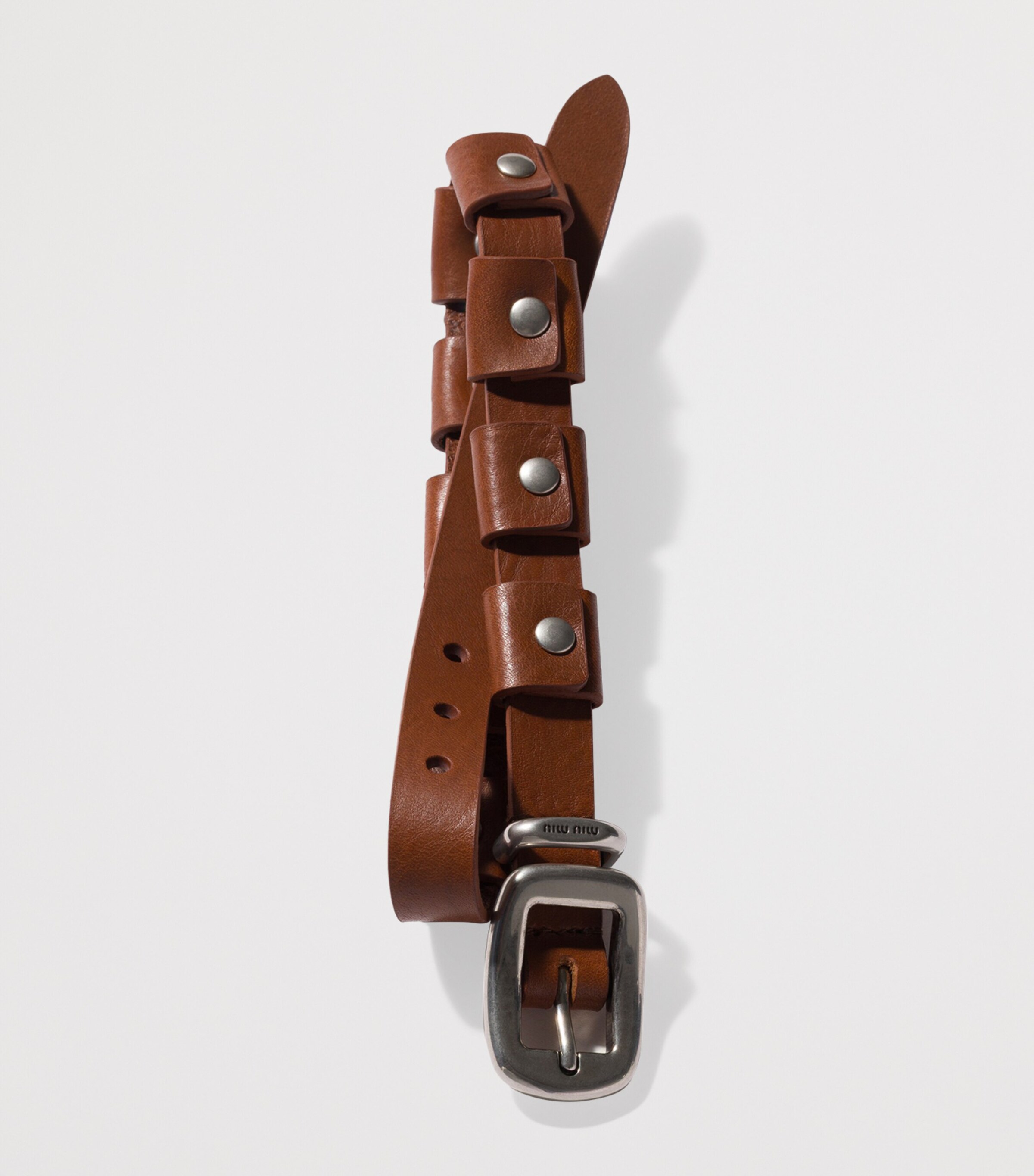 Miu Miu Calfskin Buckle-Detail Bracelet Image 2