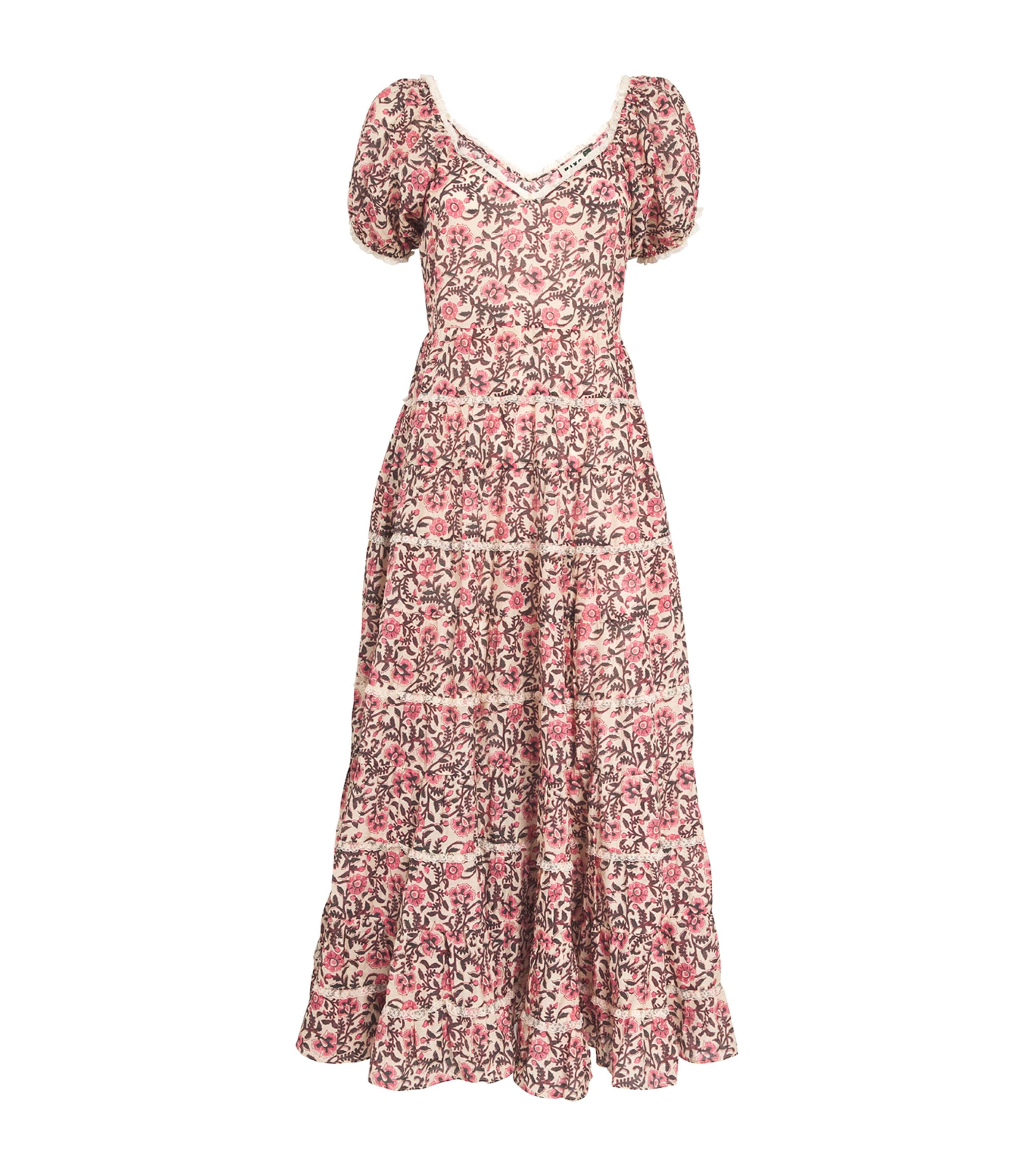 Rixo London Cotton-silk Ophelia Maxi Dress In Pink