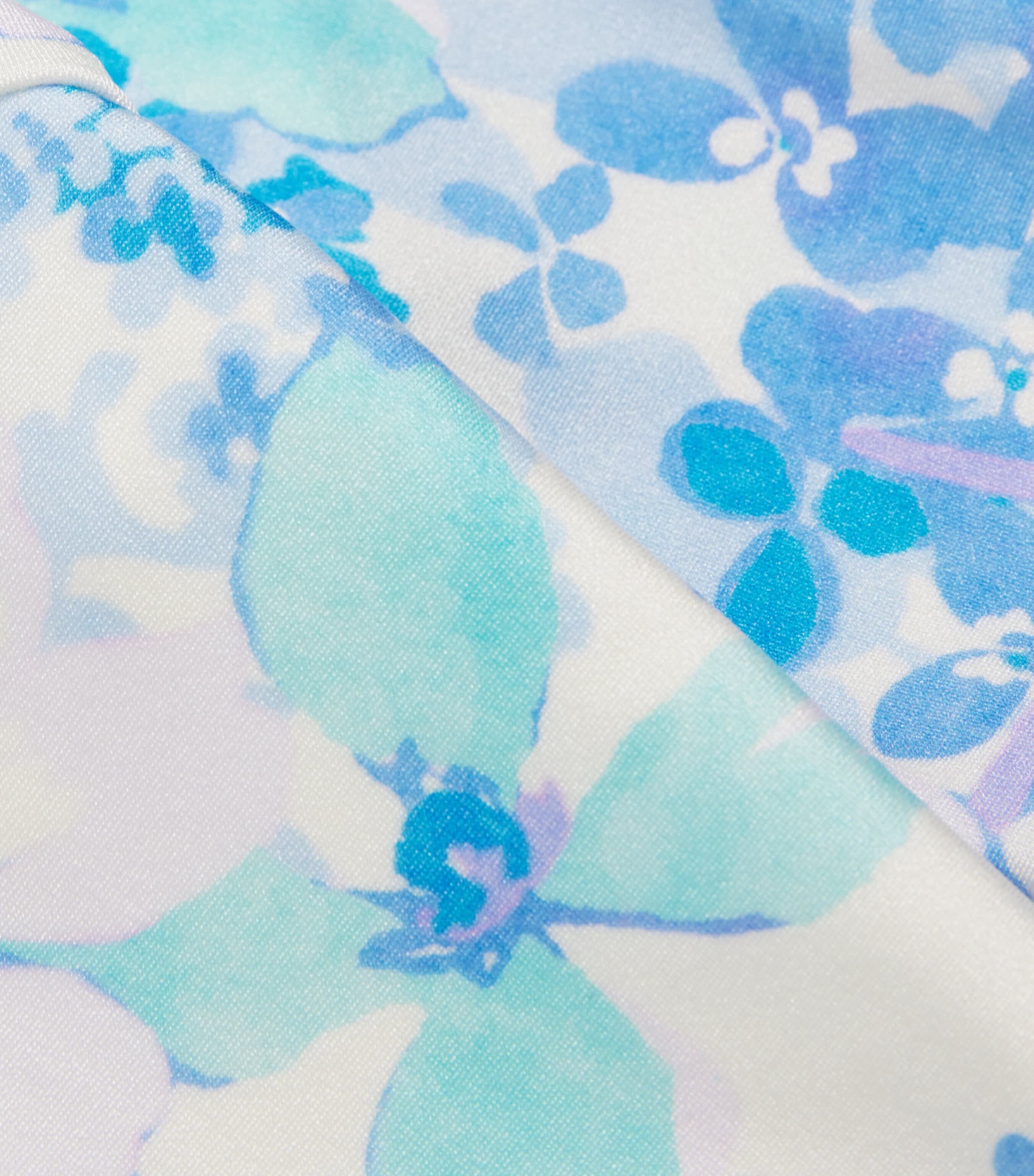 Zimmermann Kids Solstice Long-Sleeve Swimsuit (2-12 Years) Blue Multi Floral Image 3