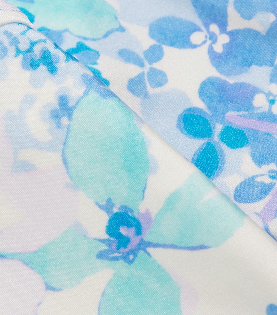 Zimmermann Kids Solstice Long-Sleeve Swimsuit (2-12 Years) Blue Multi Floral Image 3