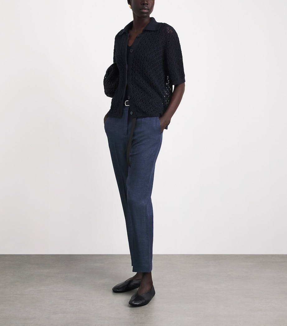 Eleventy Womens New York Straight Trousers Blu Nuovo Image 2