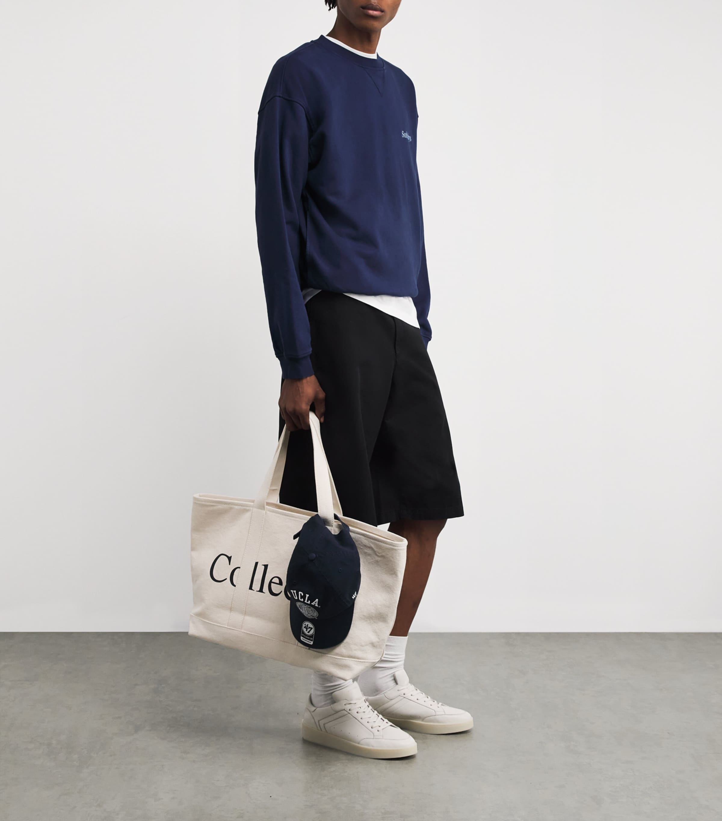 x Sotheby's Logo Print Sweatshirt NAVY Image 2