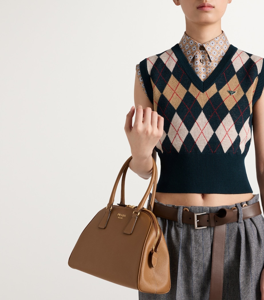 Prada Medium Saffiano Leather Top-Handle Bag Image 2