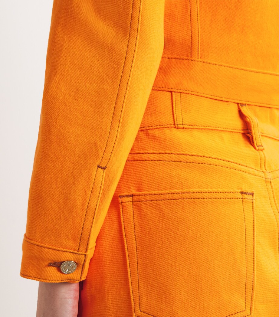 x Carolina Herrera Tailored Denim Jacket MARIGOLD Image 6