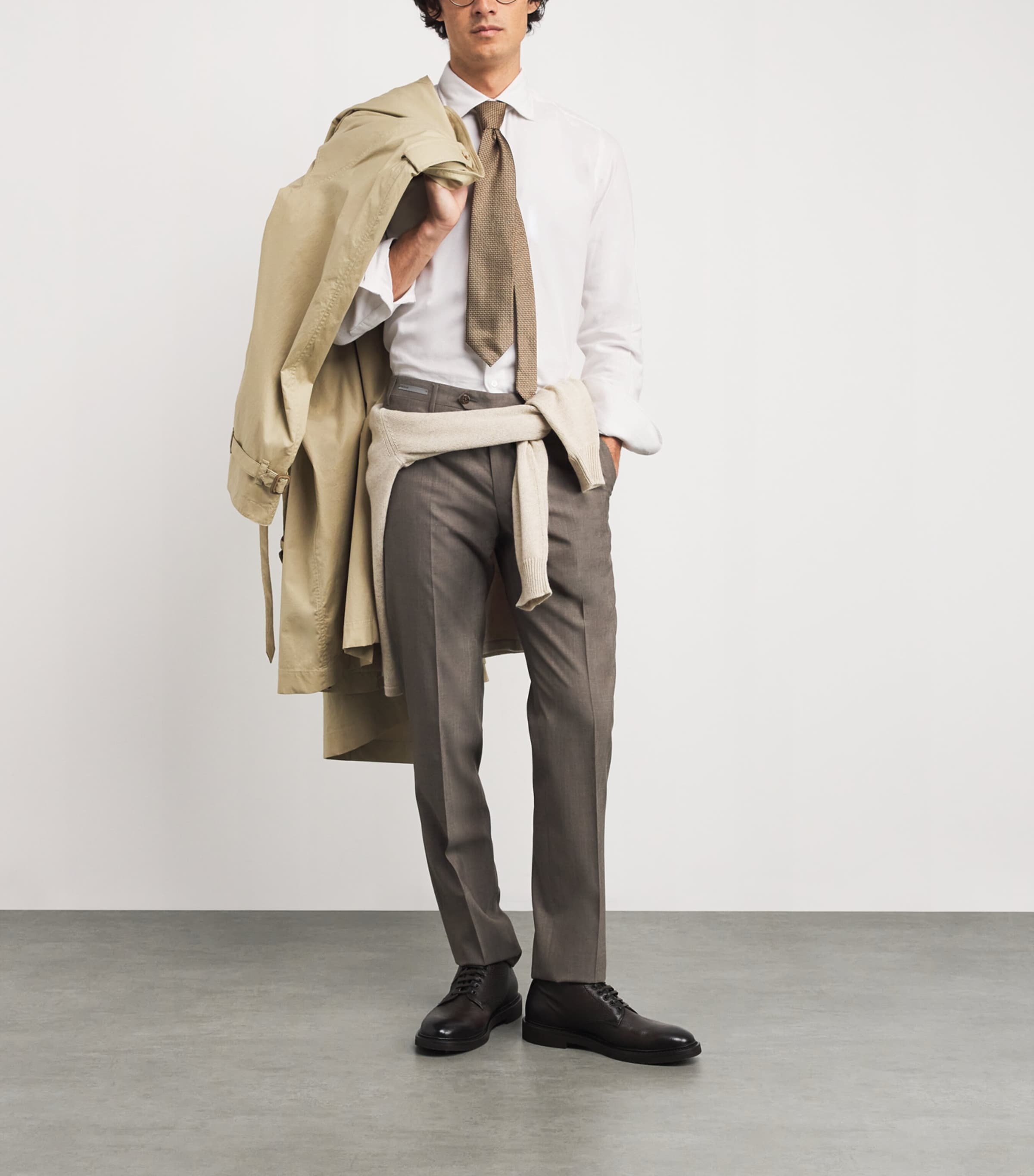 Cotton Flannel Shirt WHITE Image 2