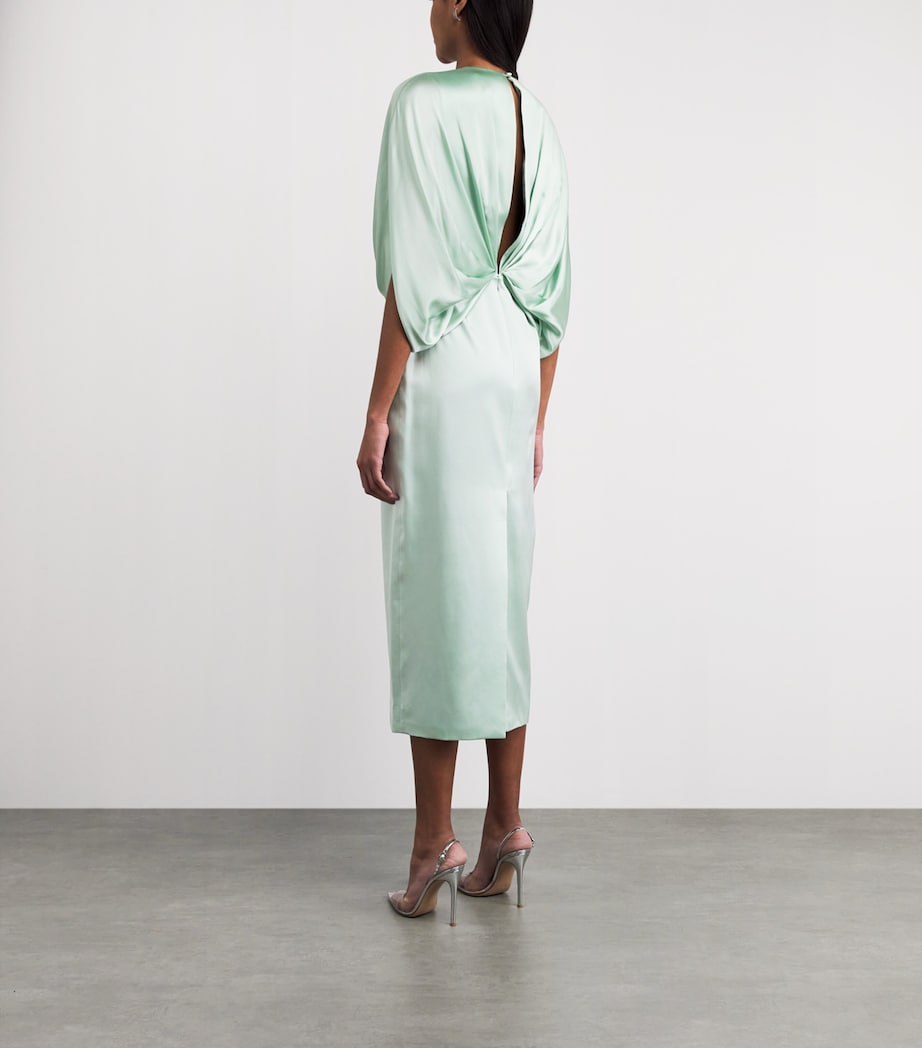 Roksanda Womens Silk Tari Midi Dress Opaline Image 4