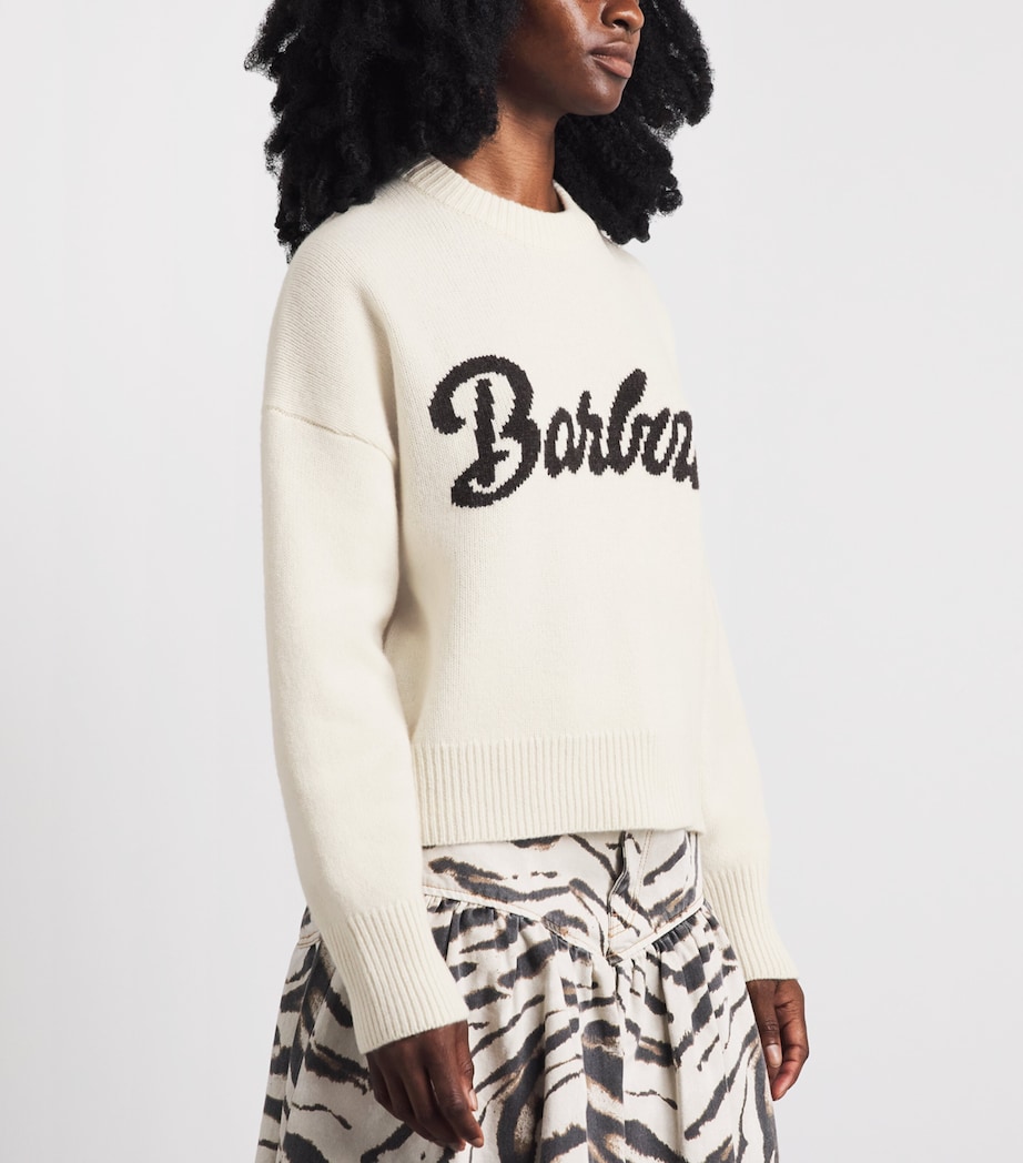 Barbour Womens Wool Ivybridge Sweater Ecru Image 4