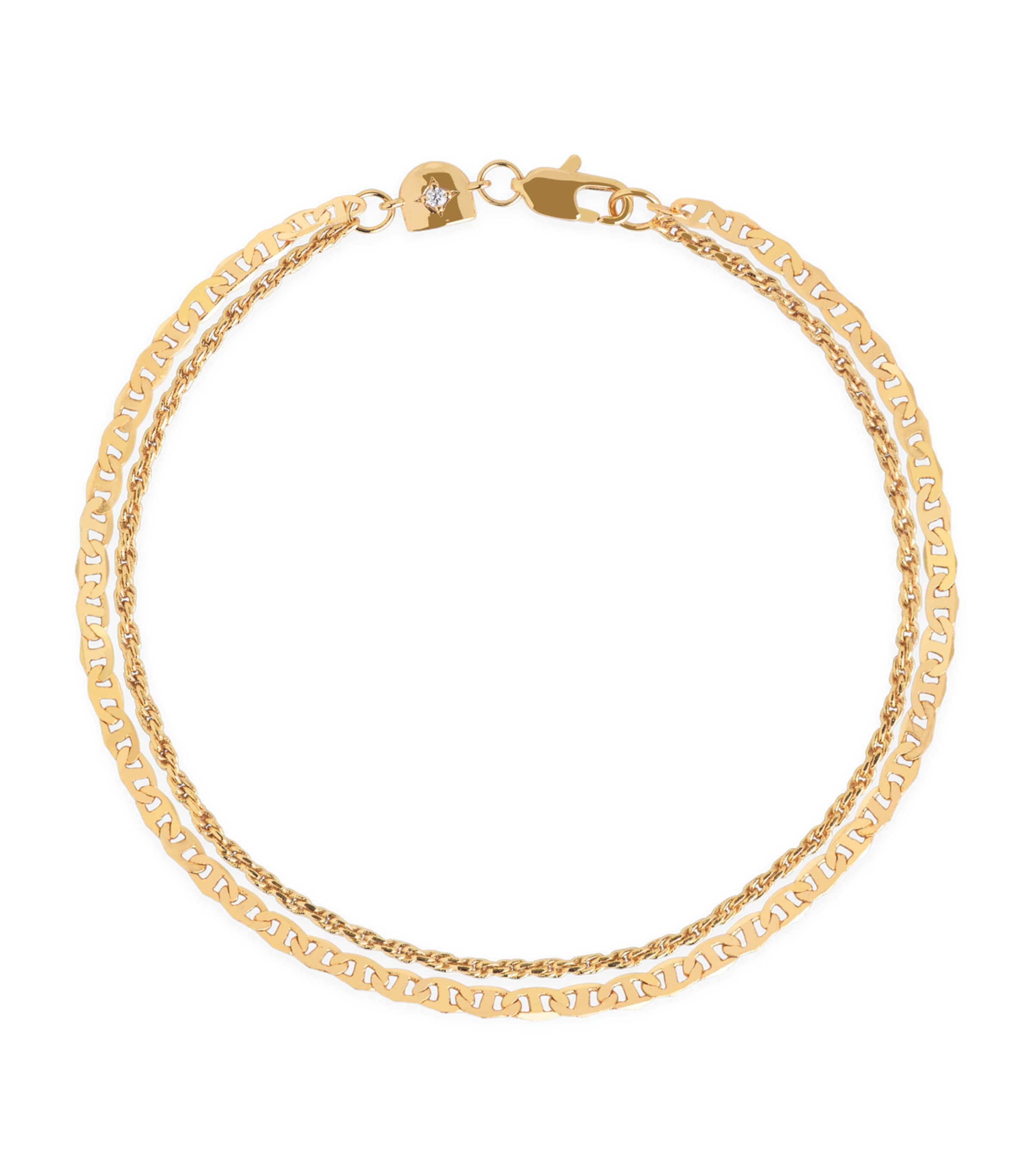 Astrid & Miyu Illusion Duo Chain Bracelet Gold Image 1