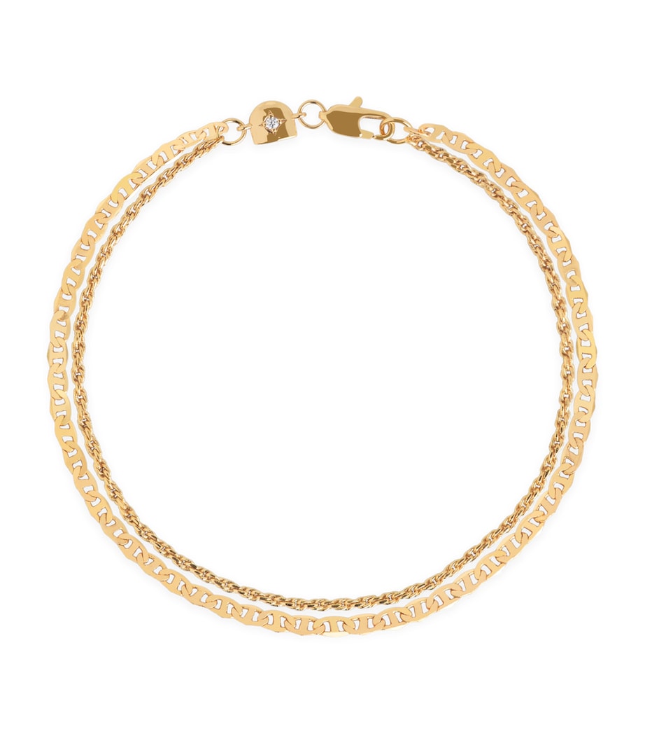 Astrid & Miyu Illusion Duo Chain Bracelet Gold Image 1