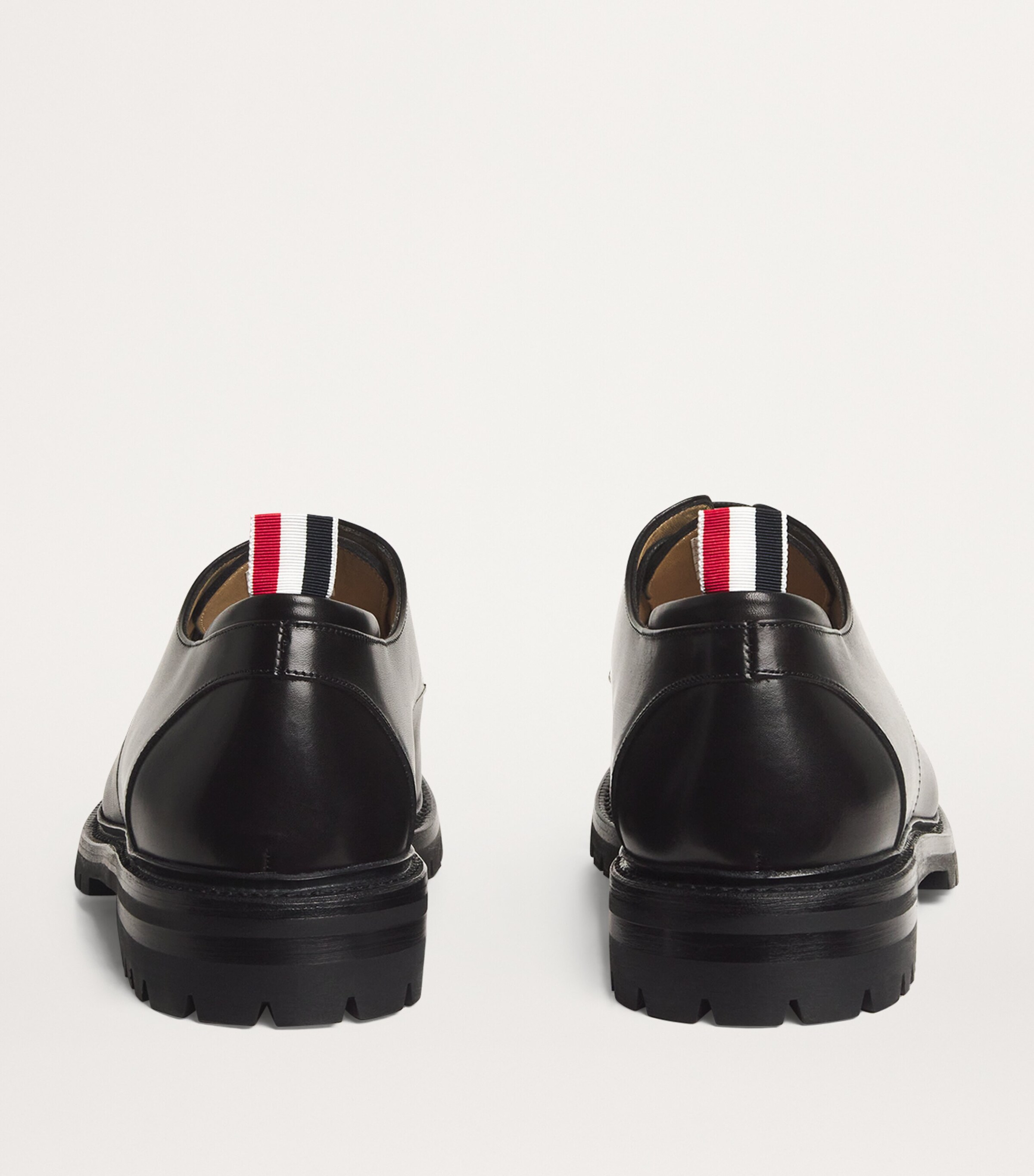 Leather Commmando Derby Shoes BLACK Image 4