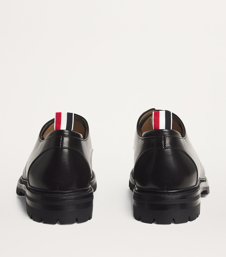 Leather Commmando Derby Shoes BLACK Image 4