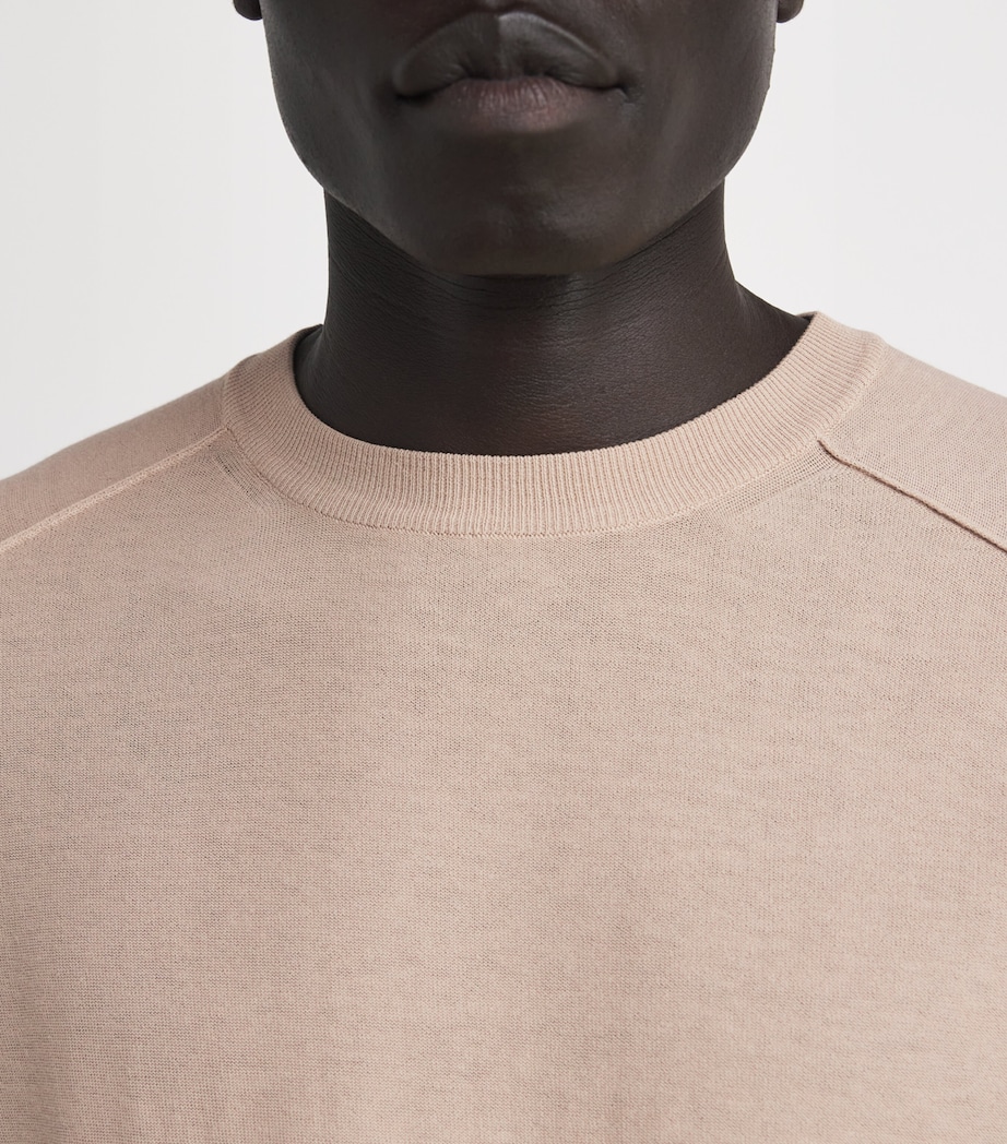 Cotton Knitted T-Shirt CAMMELLO Image 6