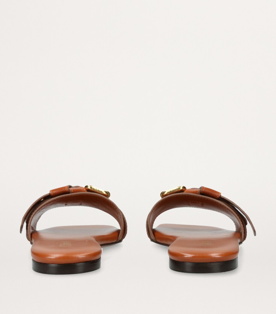 Leather Mae Slides TAN Image 3