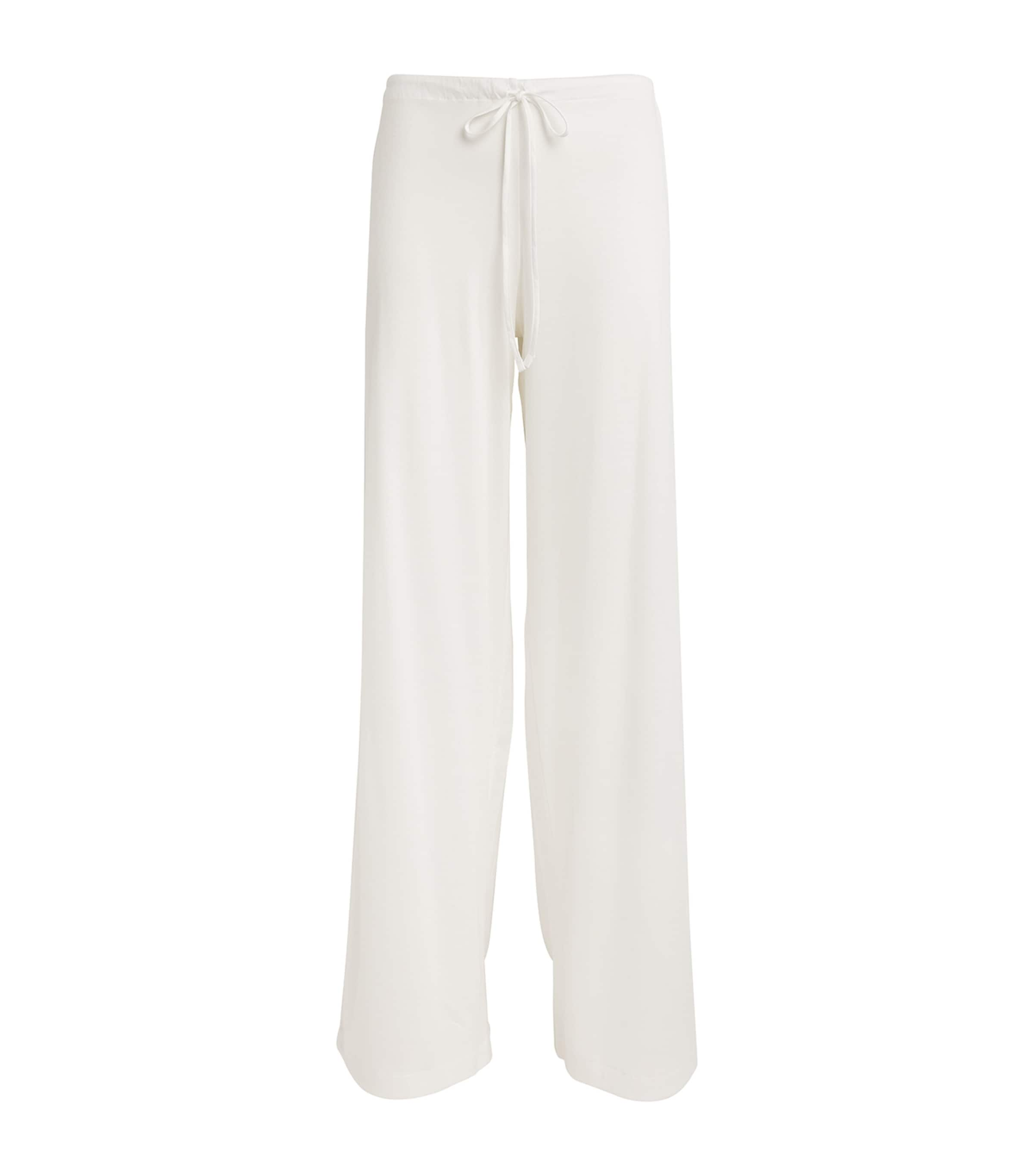 Zimmerli Sea Island Cotton Pyjama Bottoms In White