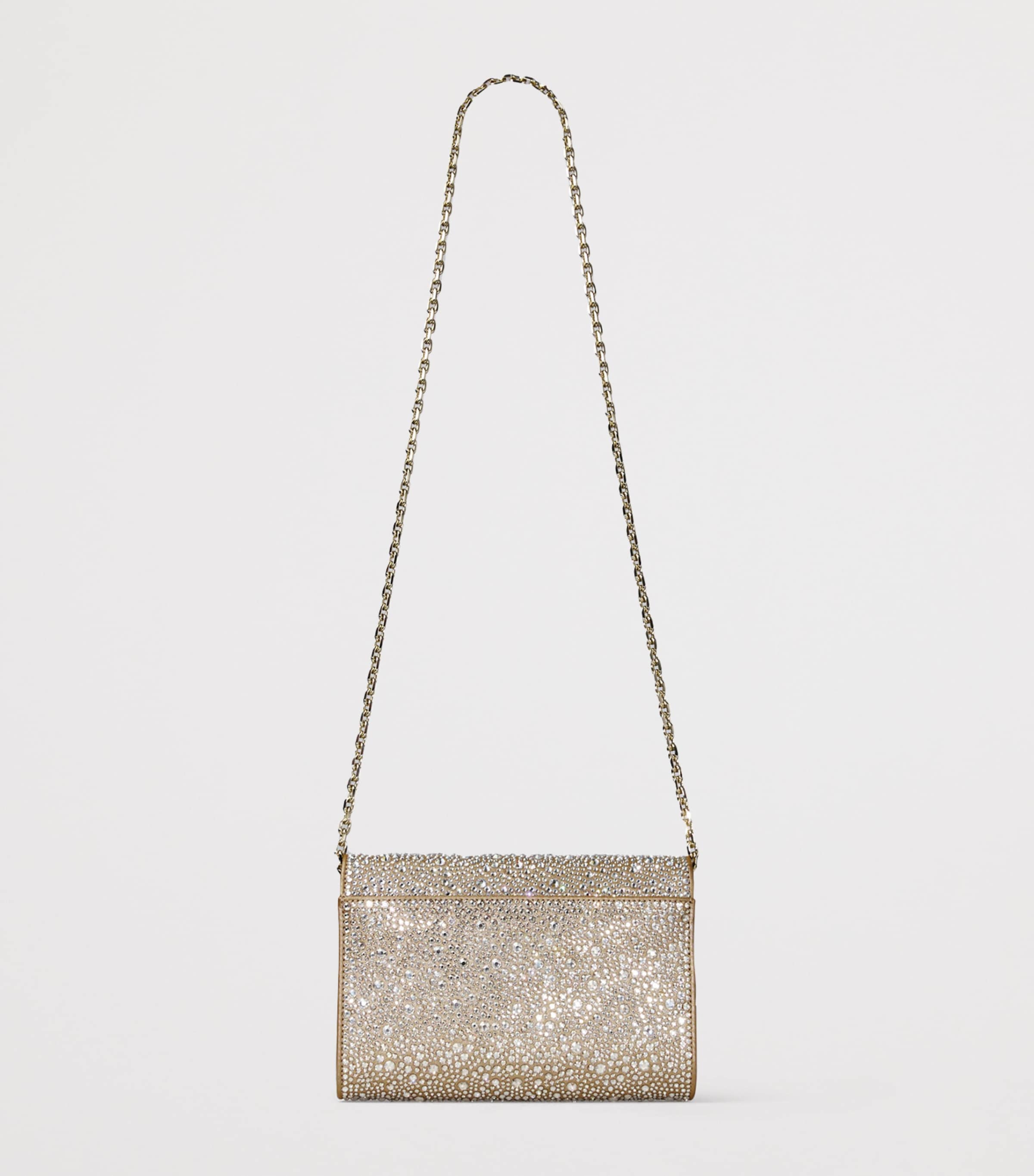 Crystal-Embellished Curve Clutch Bag GOLD/CRYSTAL/SHINY G Image 4