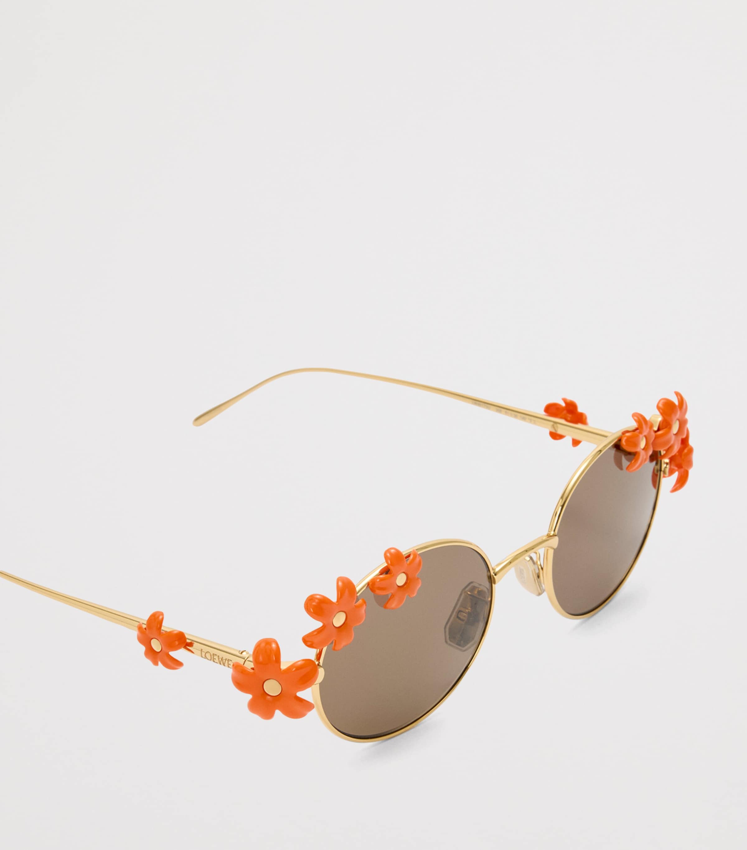 【LOEWE】デイジー 花柄サングラス メタルアイウェア オレンジ LOEWE x Paula's Ibiza Metal Round Daisy Sunglasses | Harrods US