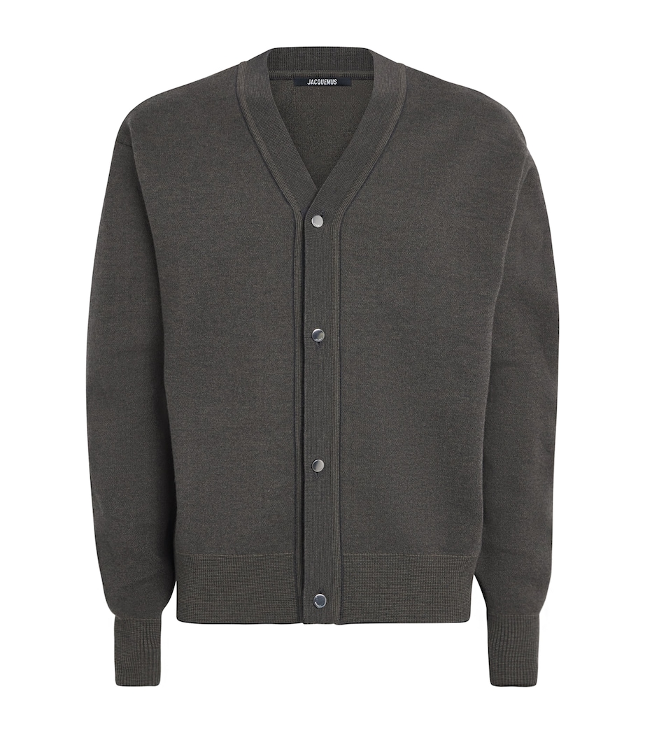 Merino-Blend Doppio Cardigan 055-MULTI-KHAKI Image 1