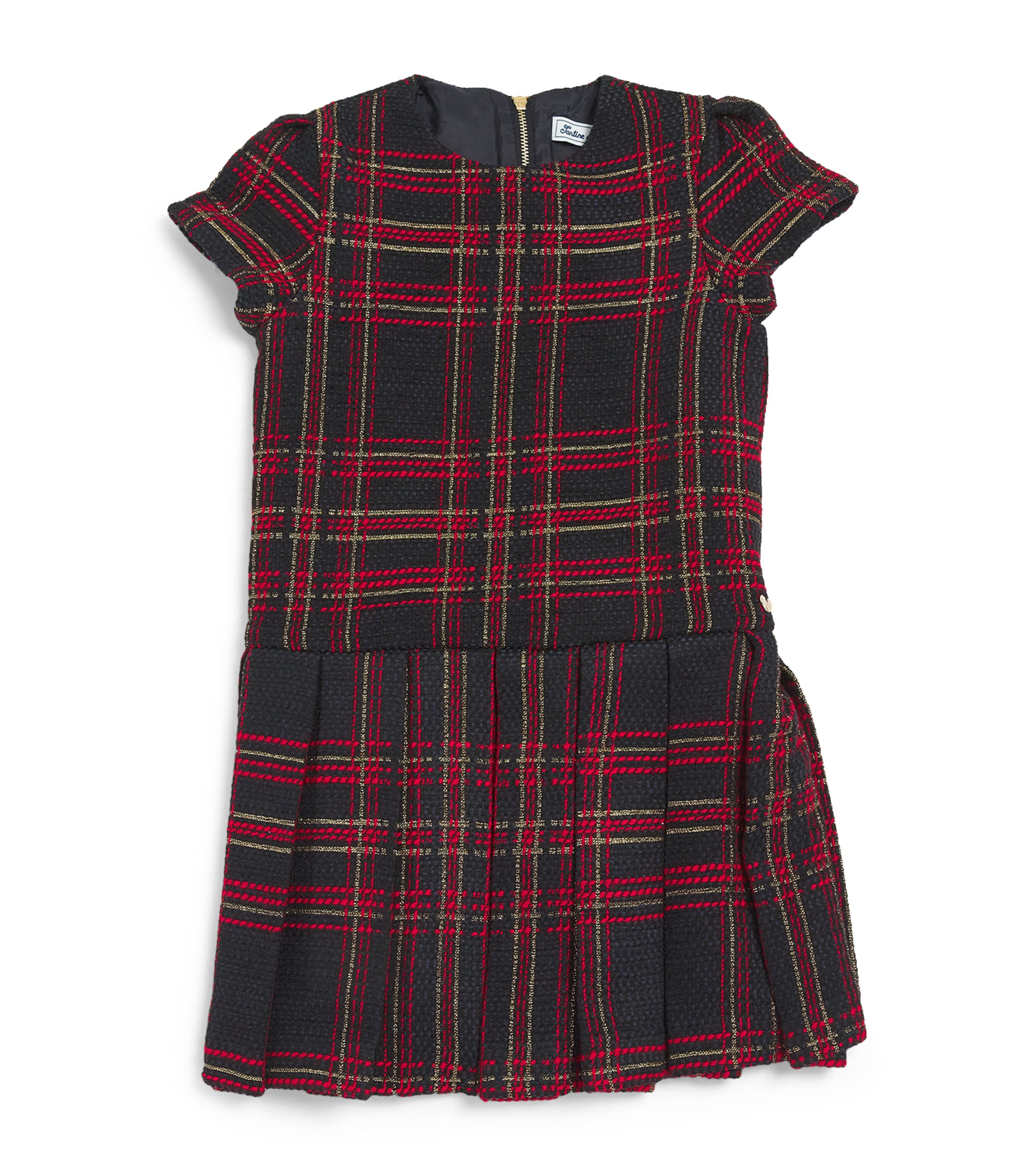 Tartine Et Chocolat Checked Dress In Navy