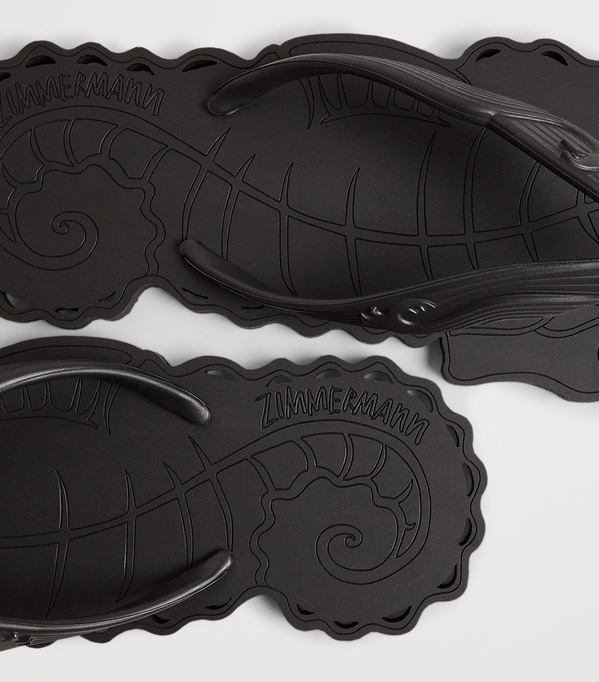 Zimmermann Seafoam Flip Flops Black Image 5