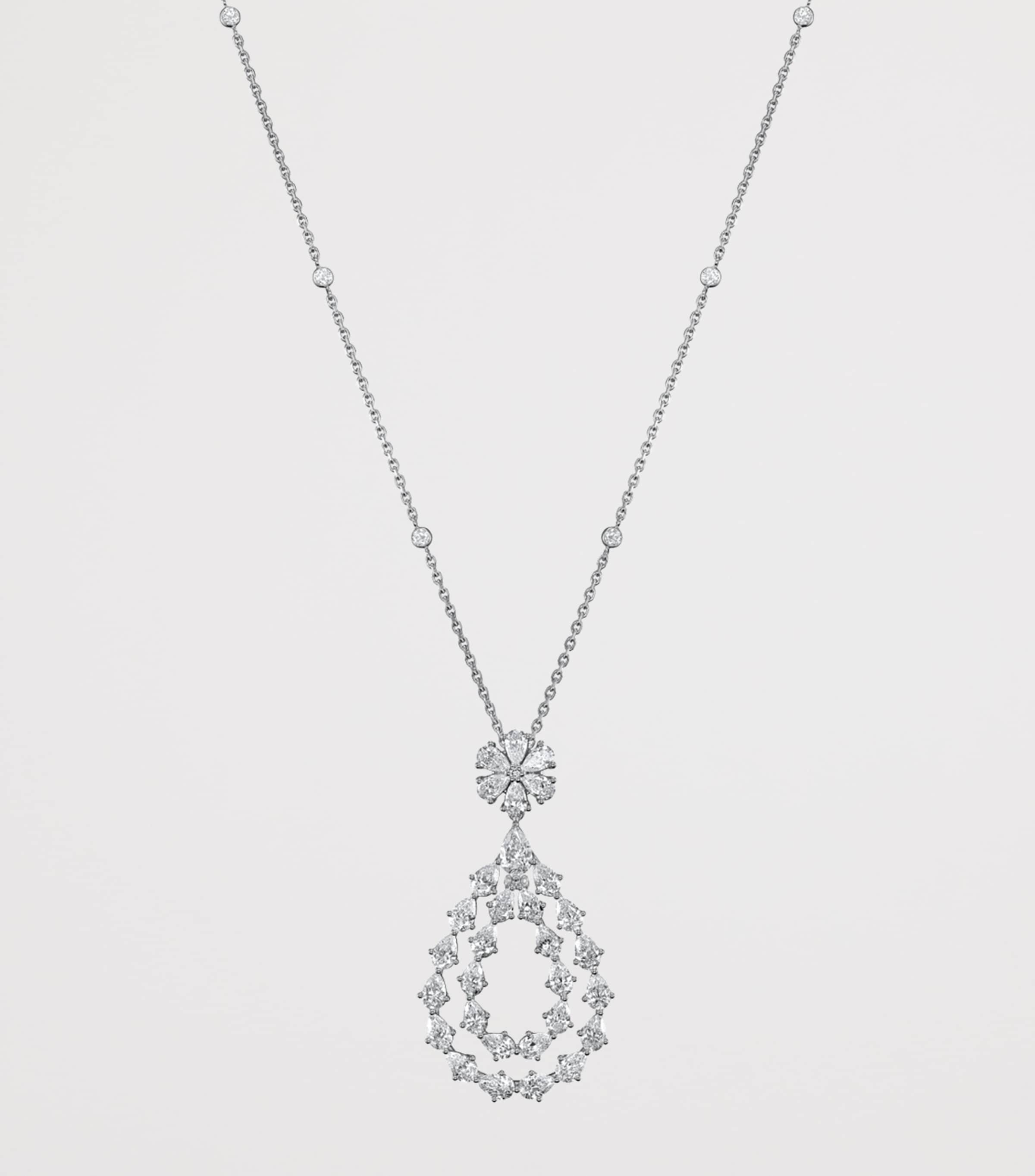 White Gold and Diamond L'Heure du Diamant Necklace 18K WHITE GOLD Image 2