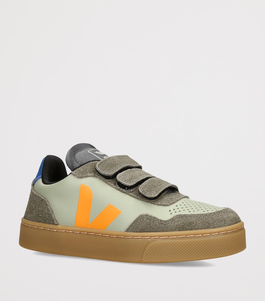 Veja Kids Leather V-90 Sneakers Khaki Image 2