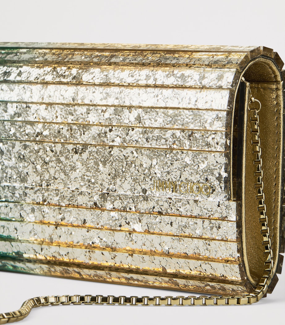 Sweetie Glitter Dégradé Clutch Bag LIGHT VERDE/GOLD Image 3