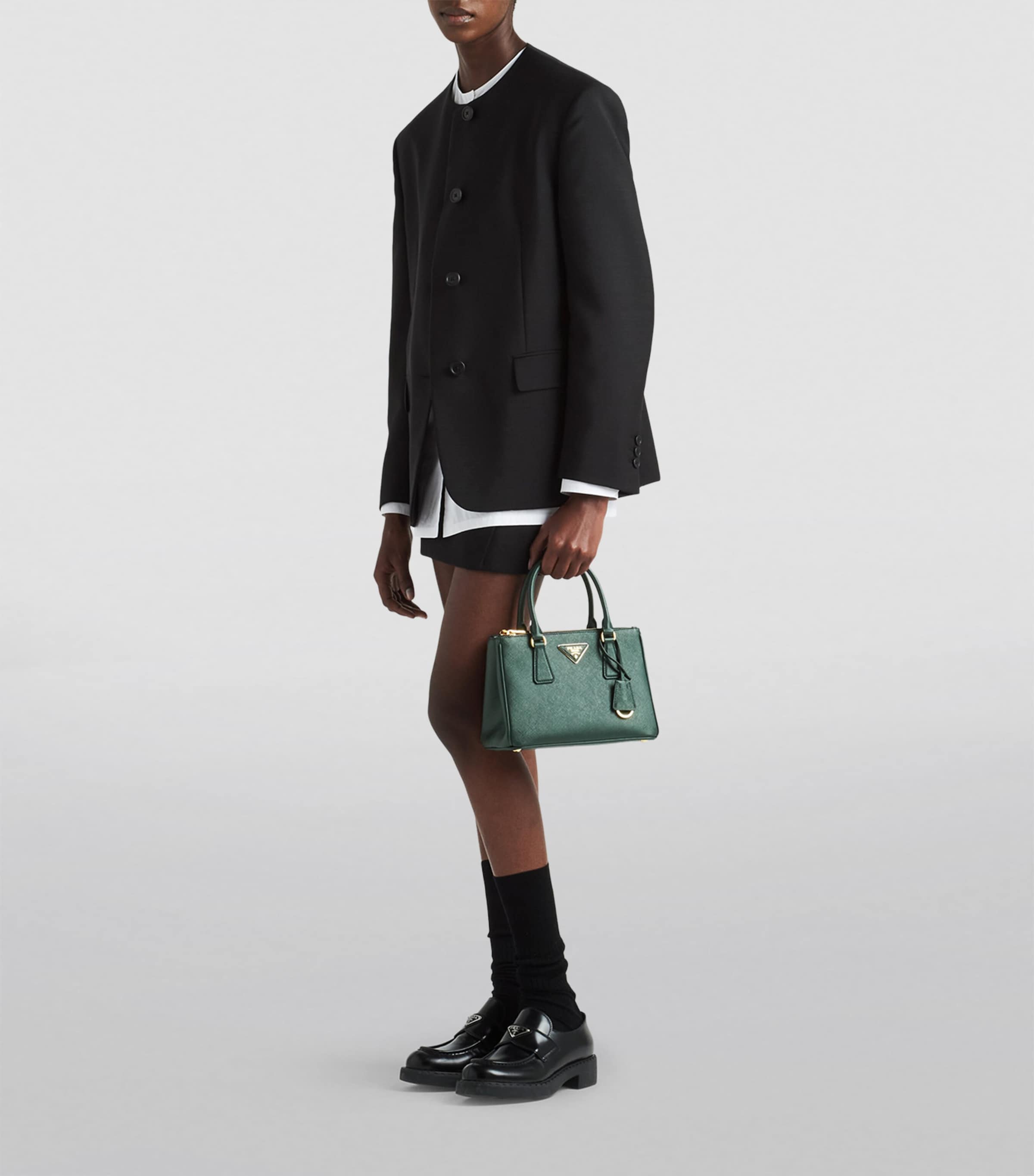 Prada Small Leather Galleria Saffiano Top-Handle Bag Image 3