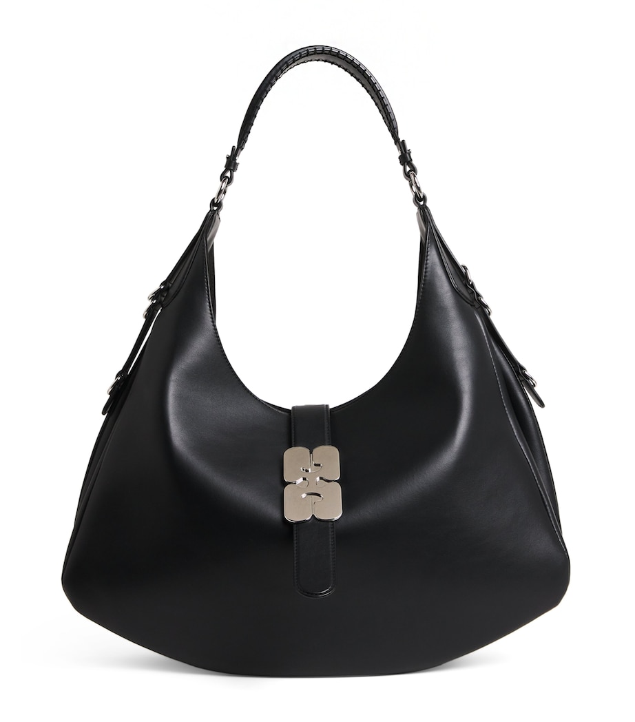 Large Leather Kat Shoulder Bag 099 BLACK Image 1
