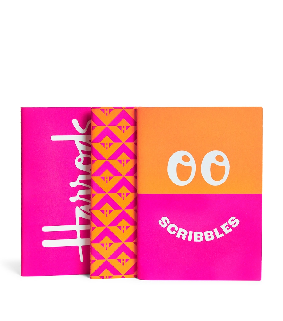 Harrods A6 Logo Notebooks (Set of 3) Red Image 1