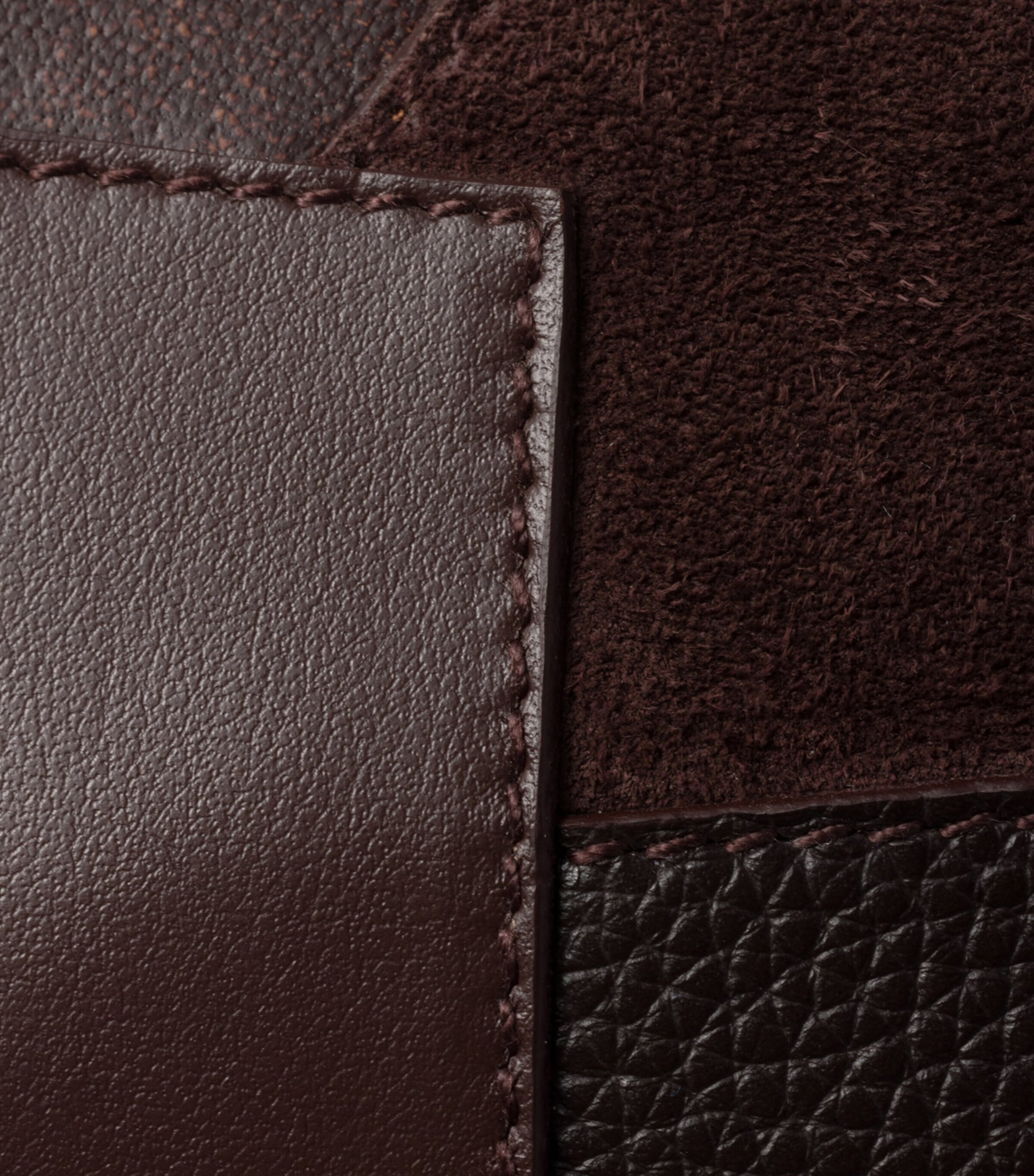 Leather Beau Patchwork Top-Handle Bag F0NBL Image 7