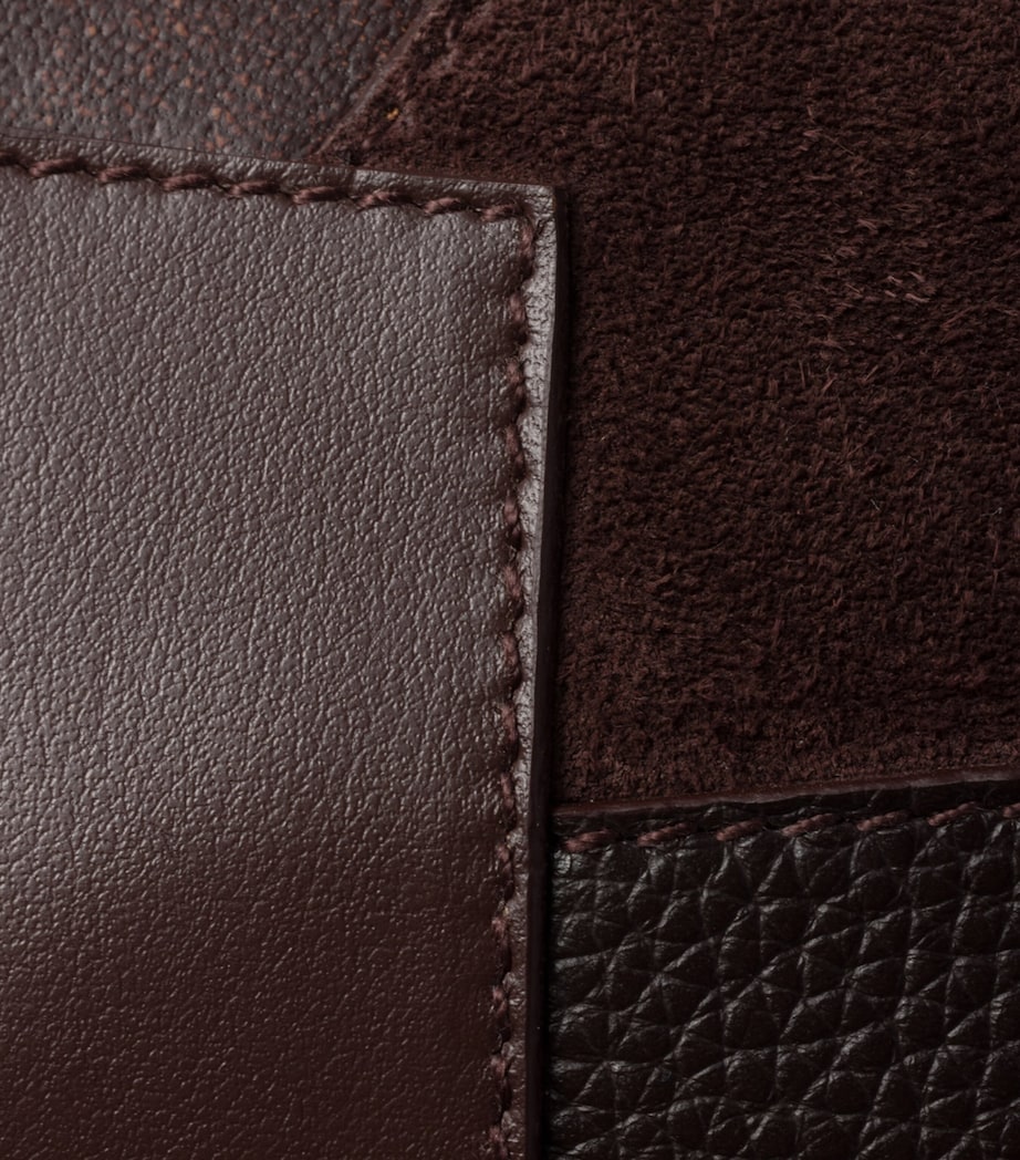 Leather Beau Patchwork Top-Handle Bag F0NBL Image 7