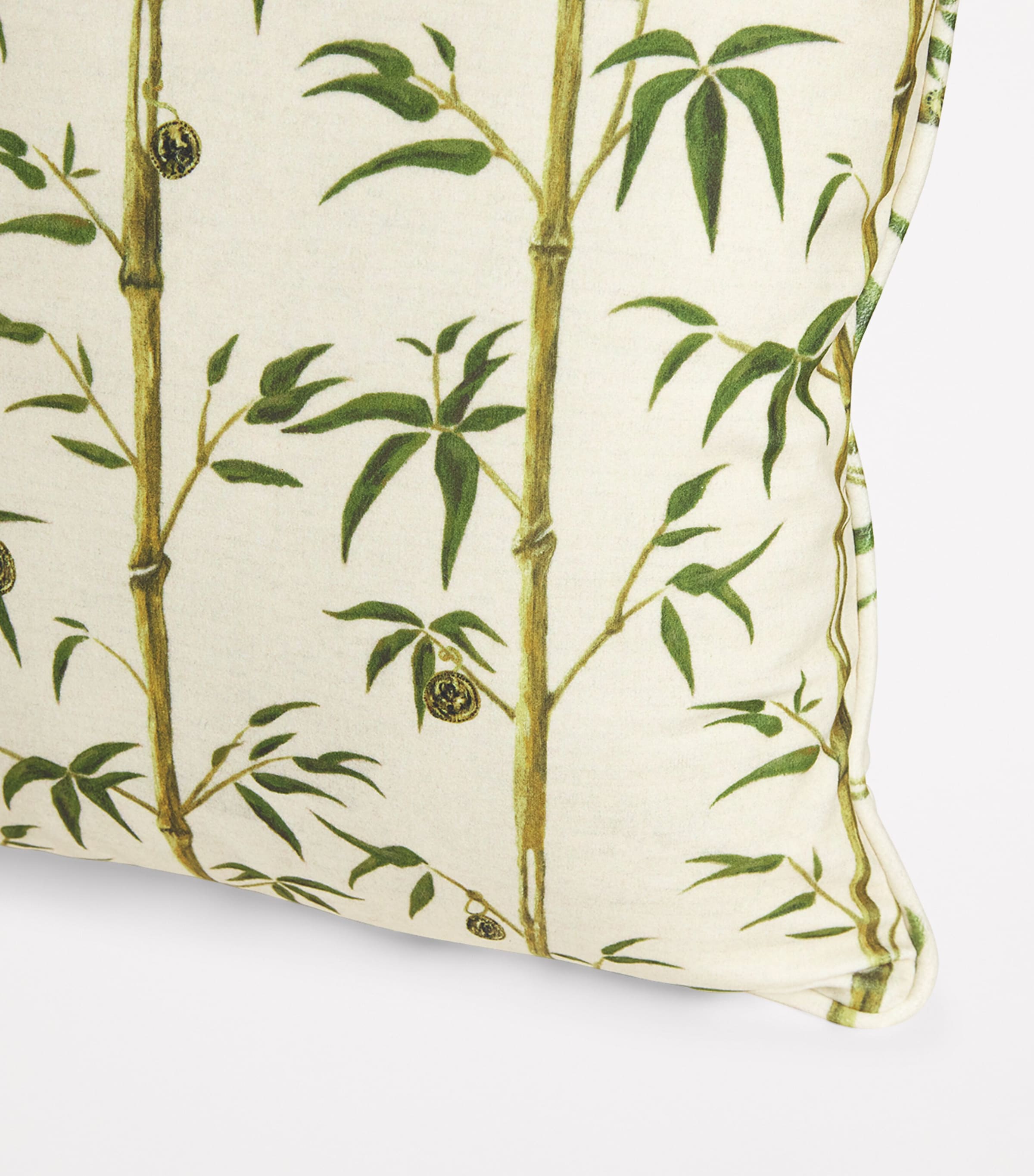 Poodle & Blonde Piped Money Tree Cushion (48cm x 48cm) Bamboo Image 3
