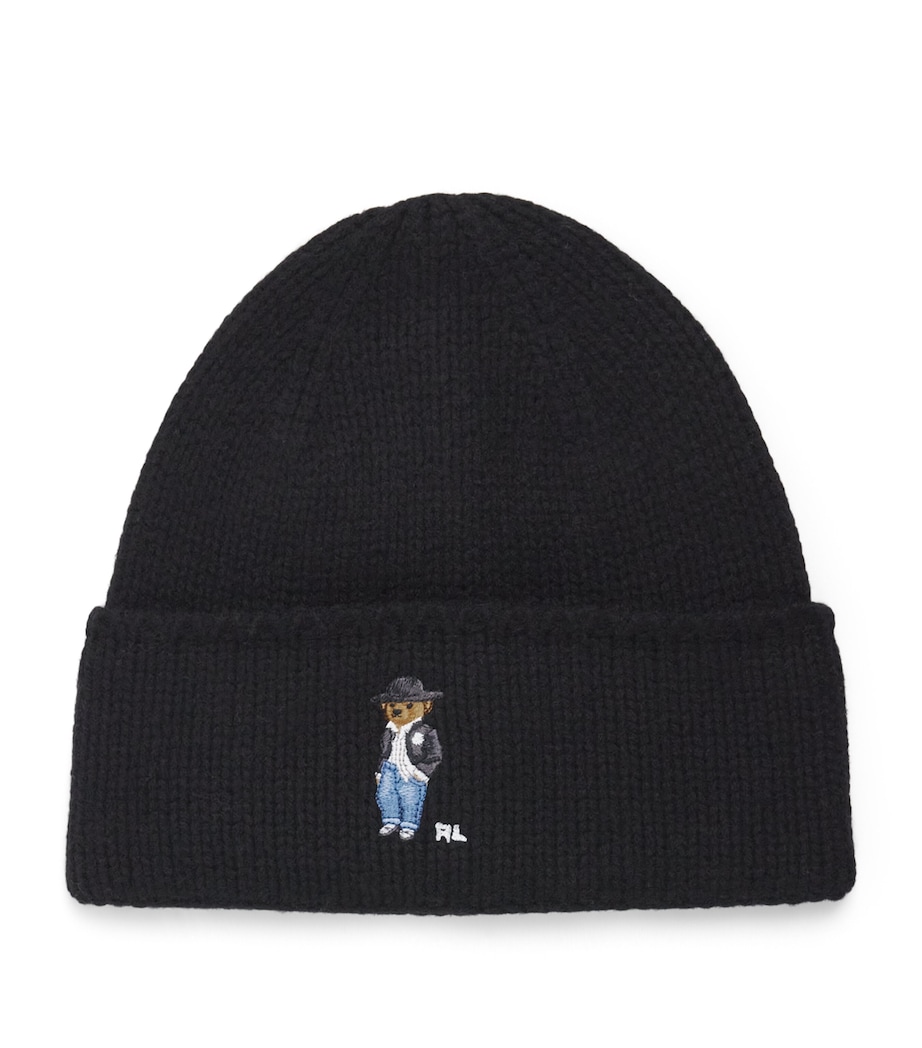 Polo Ralph Lauren Cotton Polo Bear Beanie Black Image 1