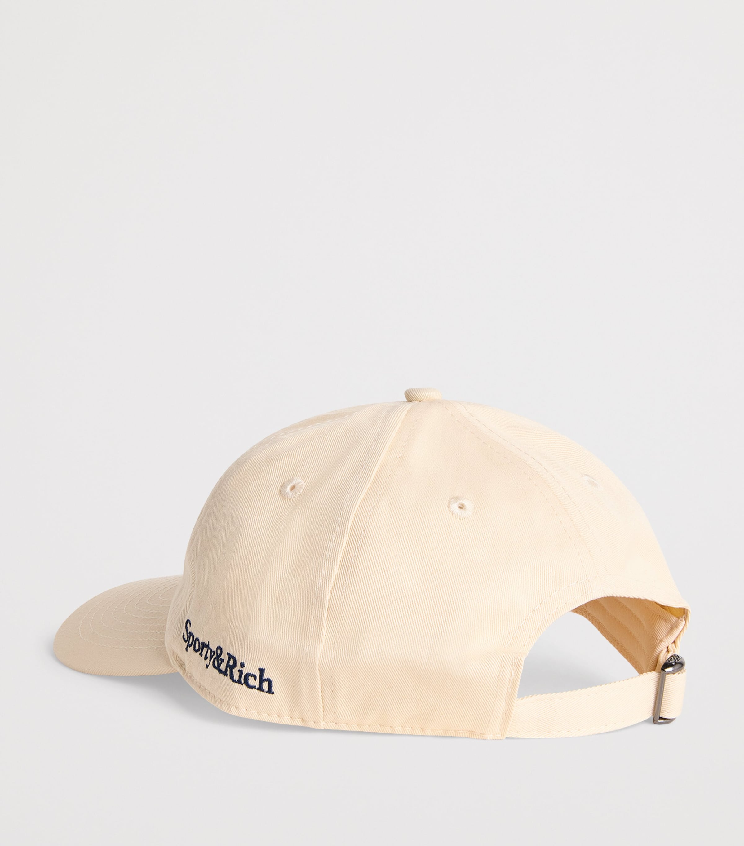 Cotton Embroidered Baseball Cap CREAM Image 3