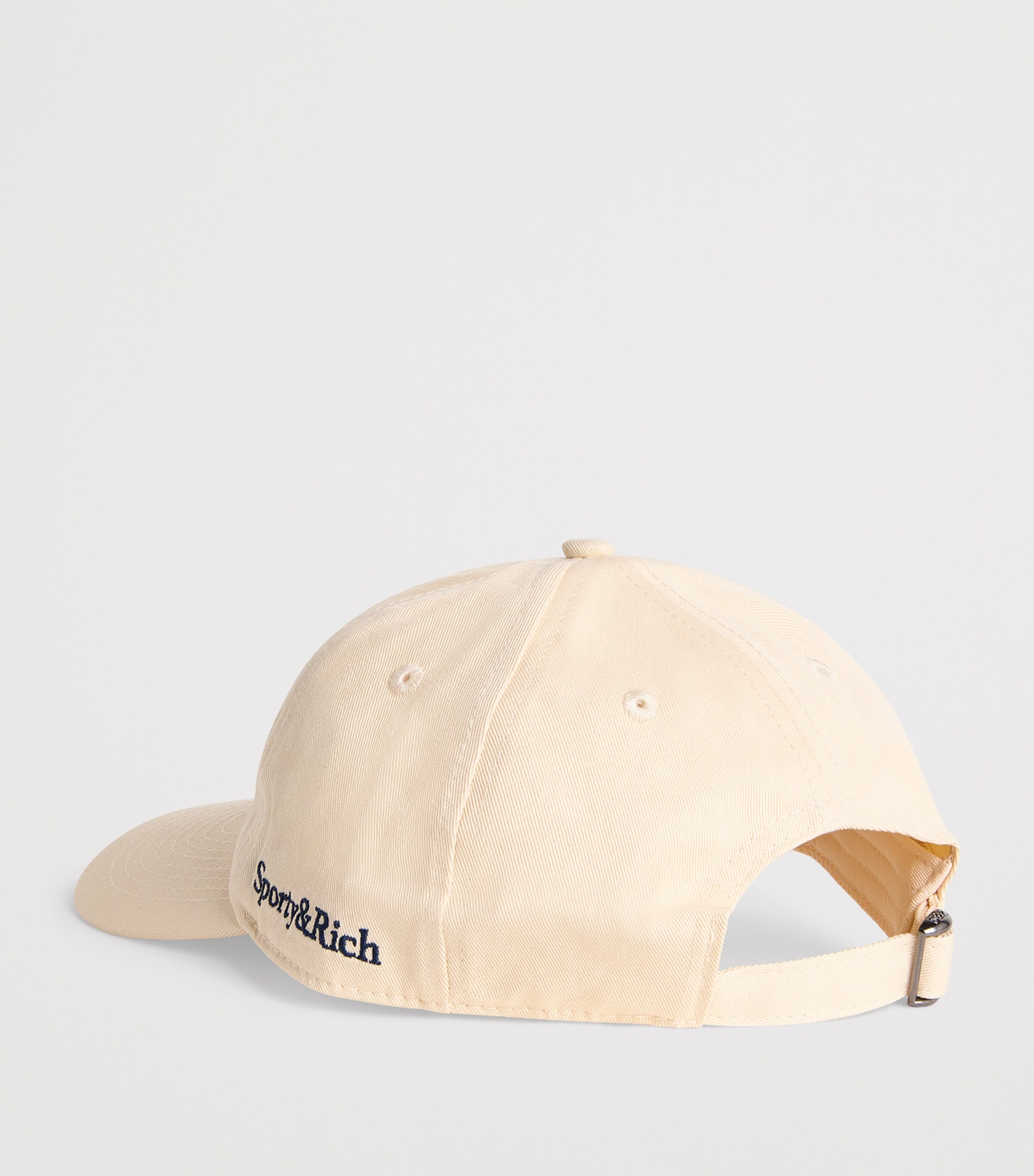Sporty & Rich Ivory Cotton Embroidered Baseball Cap | Harrods UK display picture 3