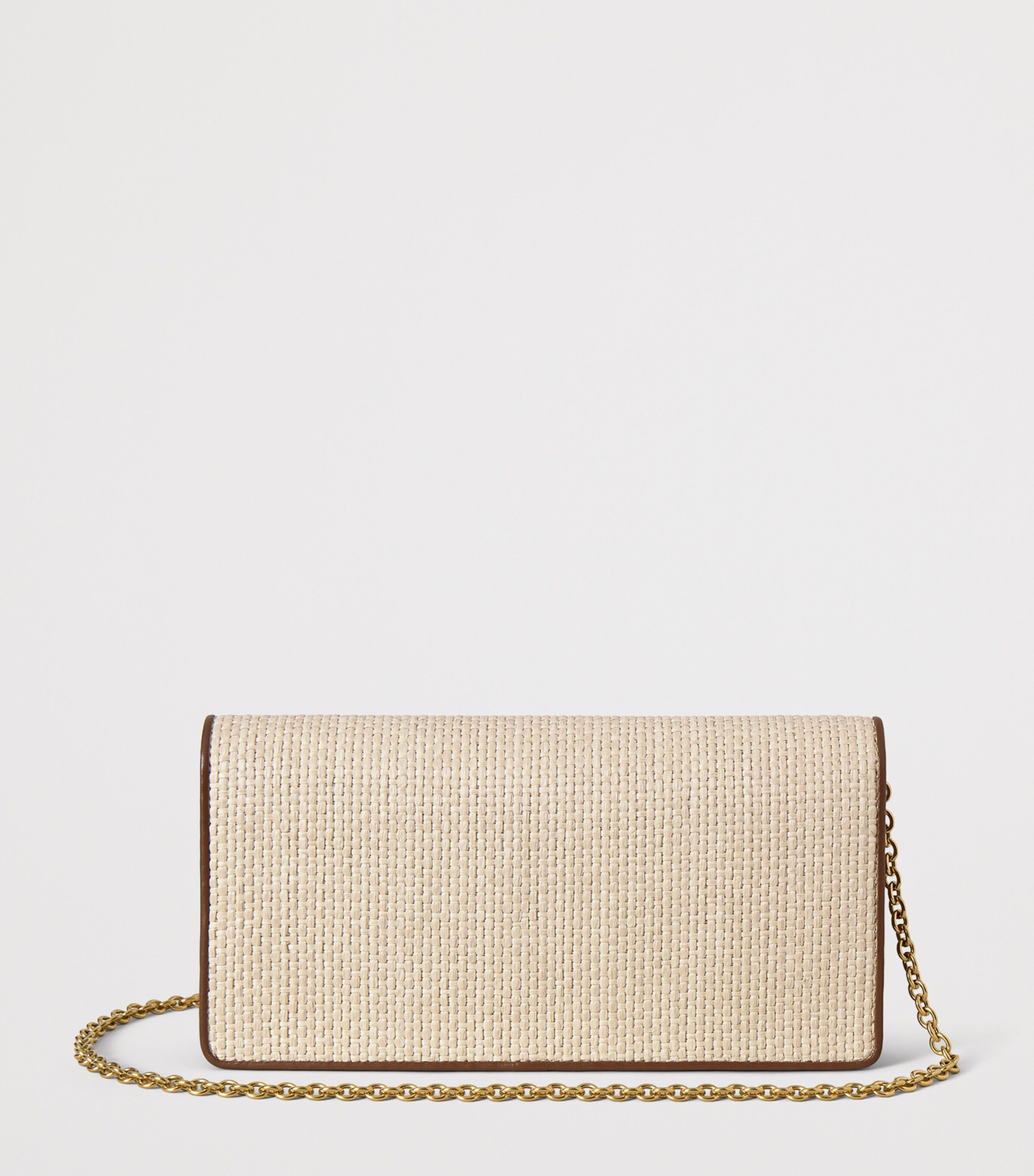 Mulberry Raffia Darley Clutch Bag Ecru Bright Oak Image 4
