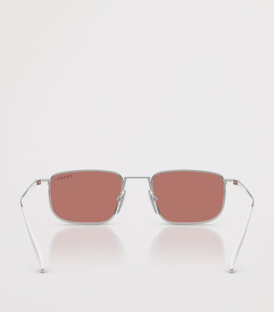 Prada Metal Pillow Sunglasses Silver Image 4