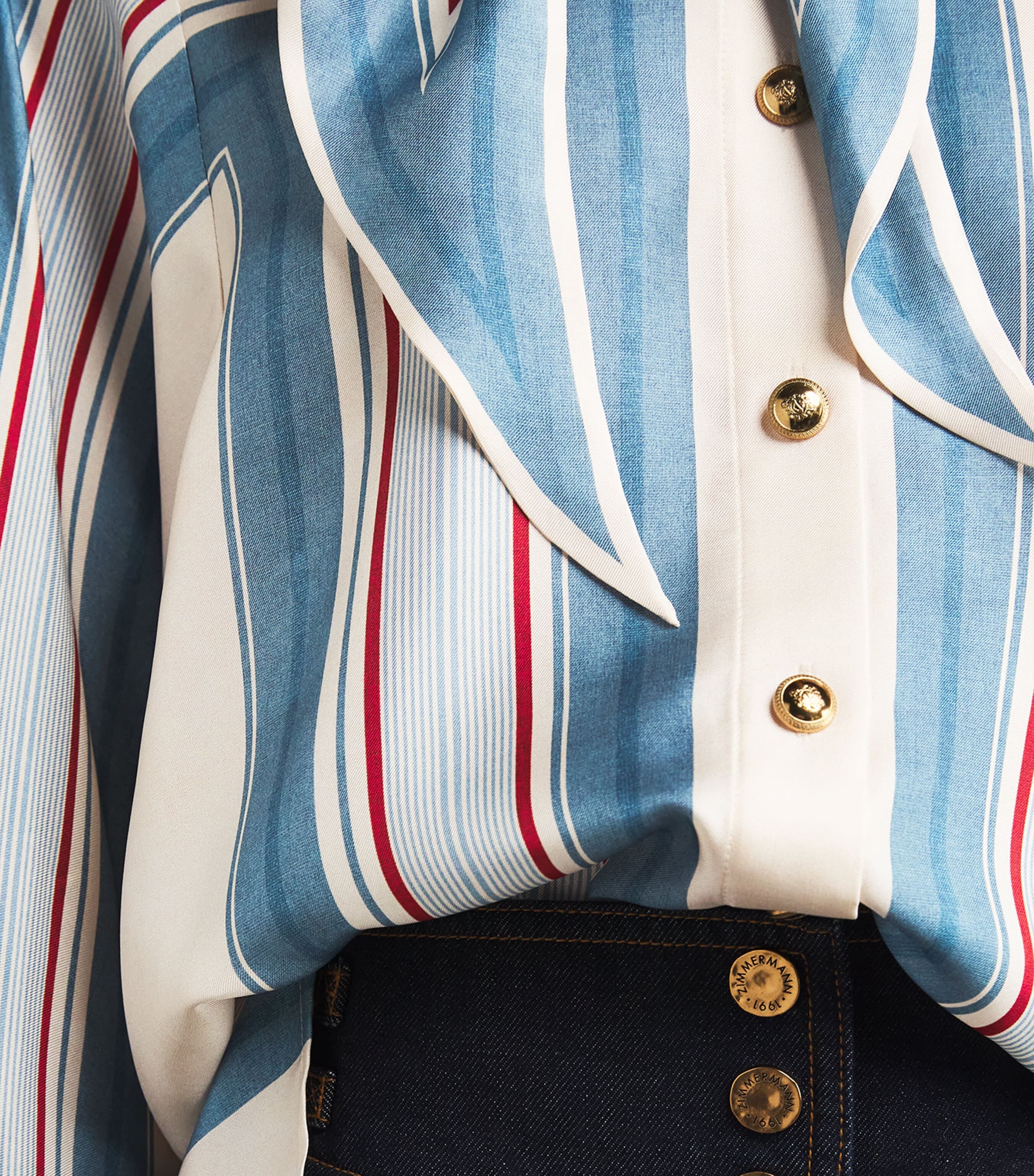 Silk Stripe Shirt TIKSTR TICKNG STRIPE Image 6