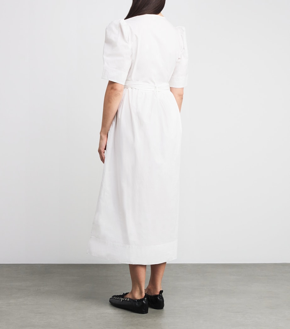 Tie-Detail Midi Dress 151 BRIGHT WHITE Image 3