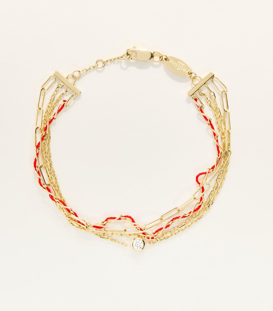 Redline Yellow Gold and Diamond Generous Bracelet Red Image 1