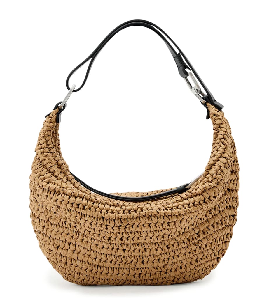 AllSaints Small Paper Luna Shoulder Bag Biscuit Brown Image 1