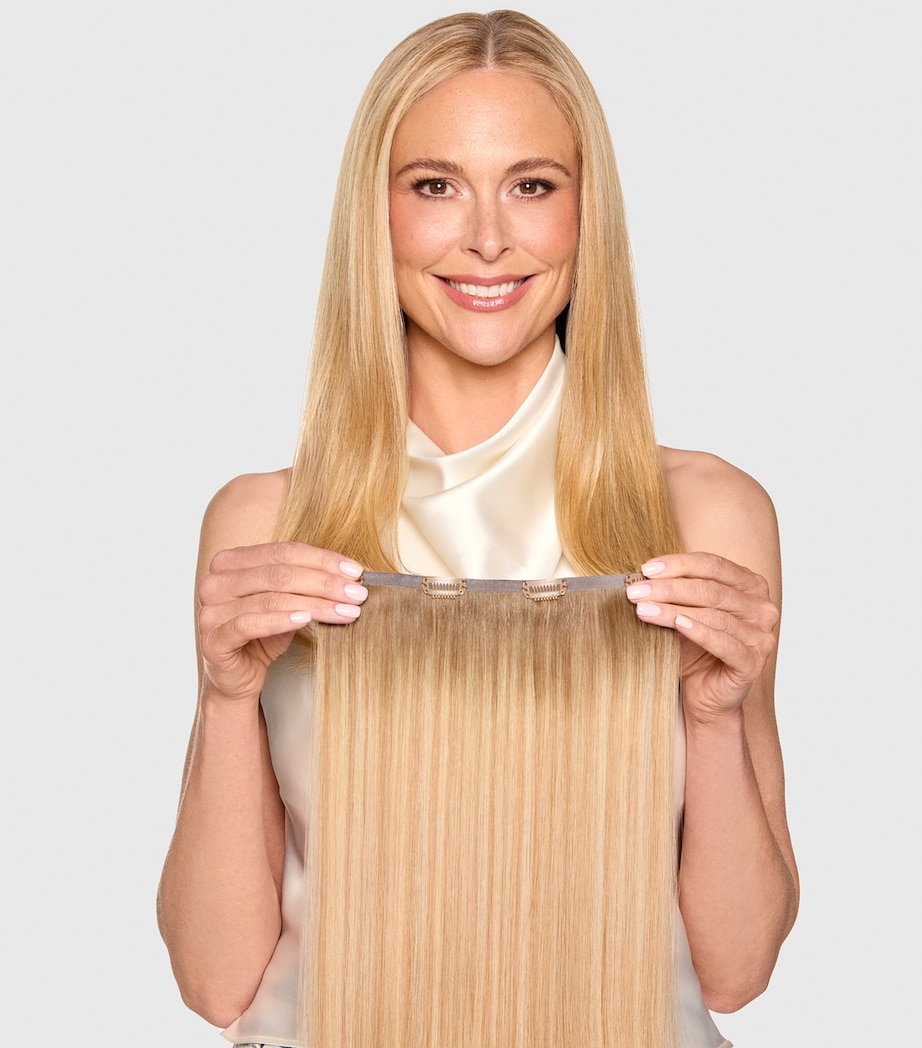 Beauty Works x Huda BARELY THERE Mix & Match Volumiser Clip-In Hair Extensions (20") CHAMPAGNE BLONDE Image 4