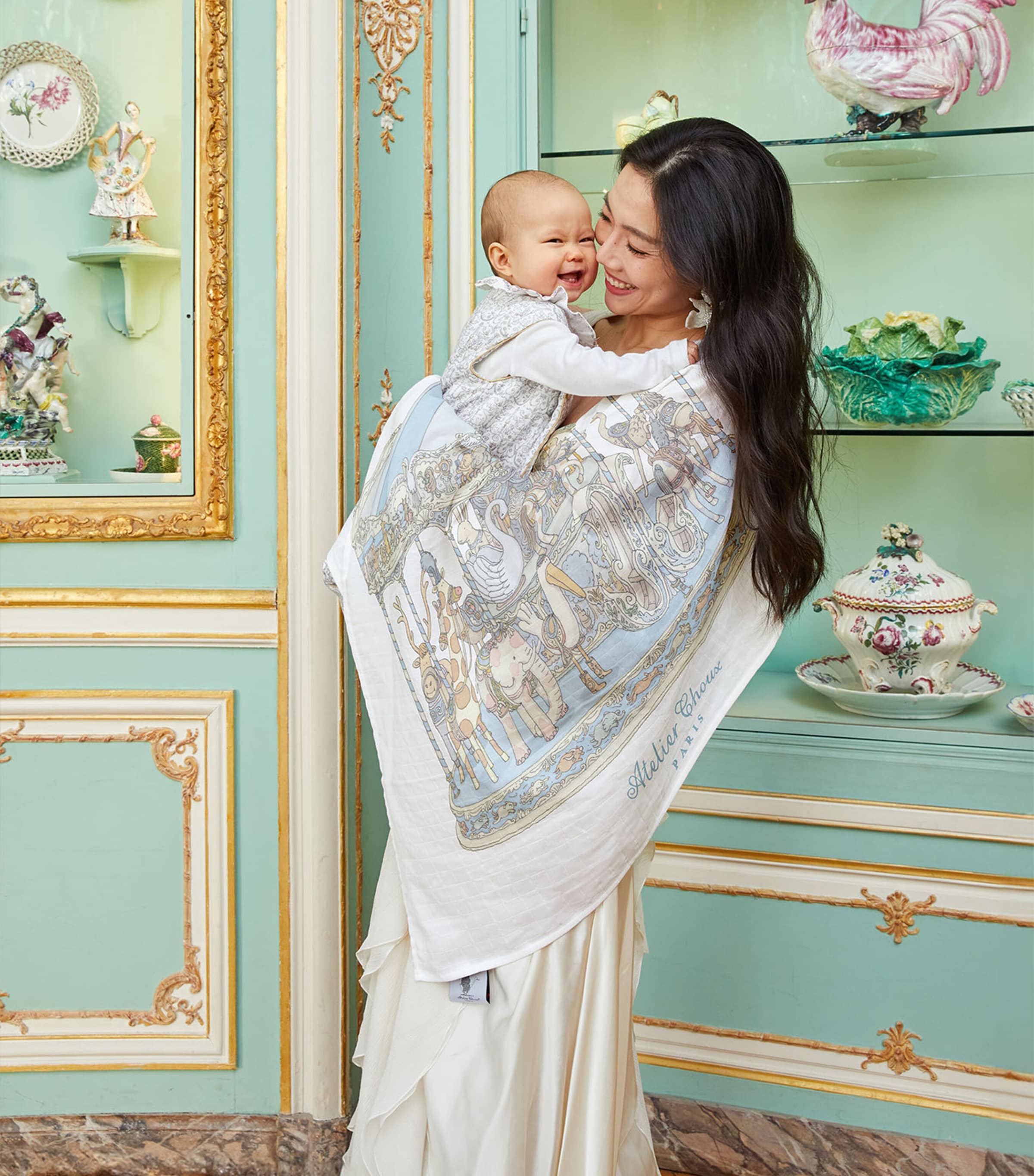 Carousel Blanket and Bib Set MULTI Image 7