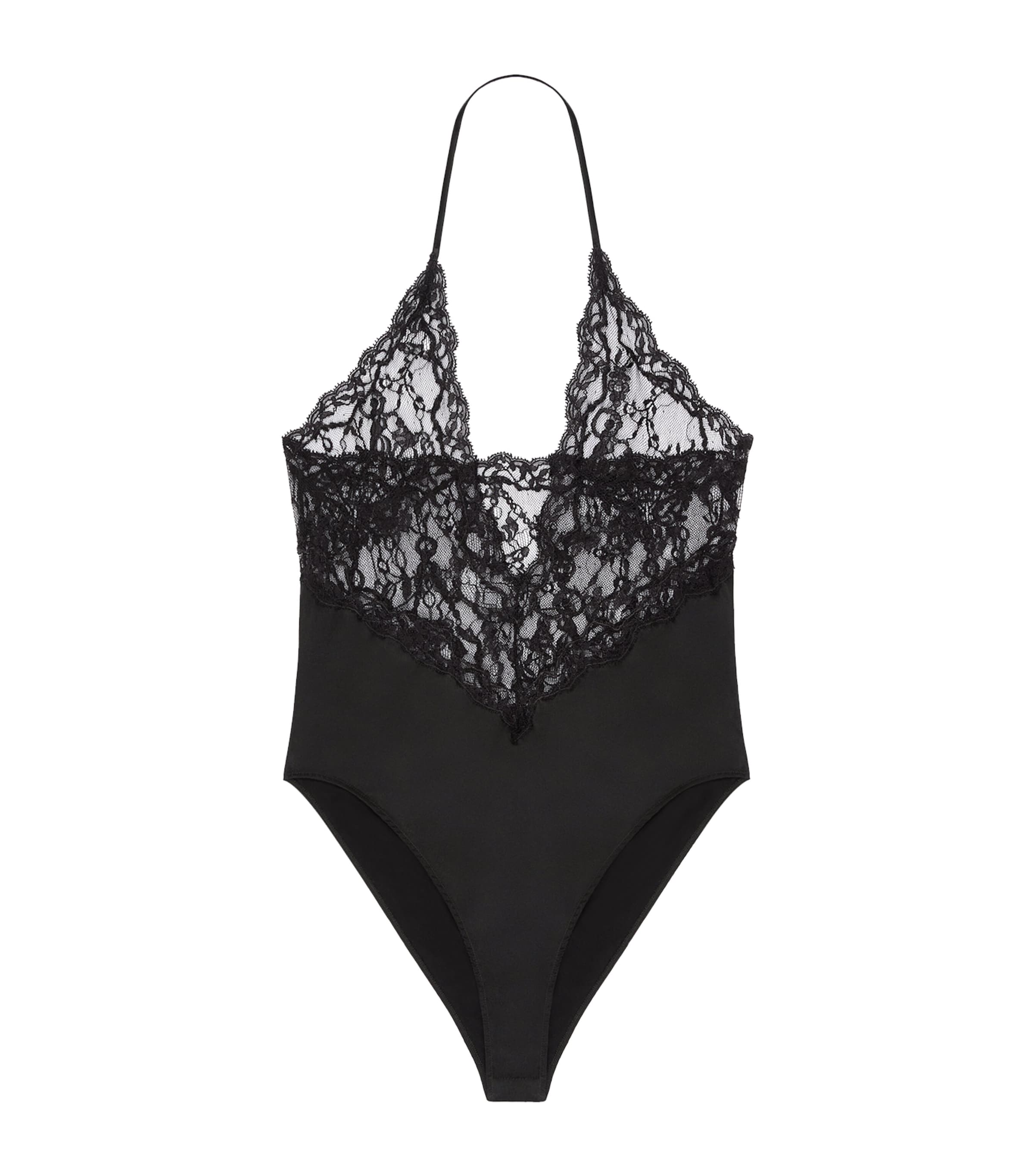 Givenchy Bodysuit In Chandelier Lace And Jersey