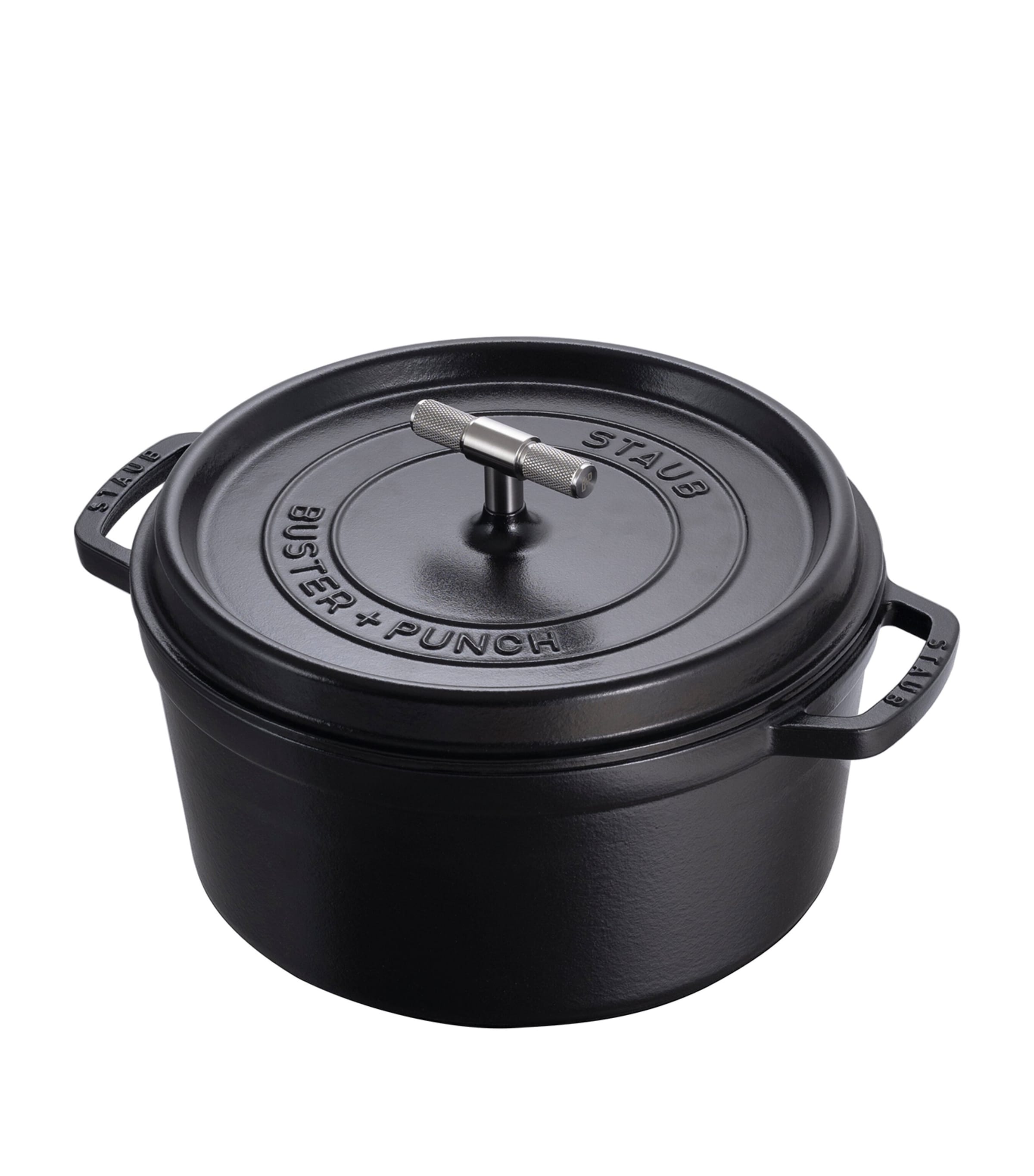 x Buster + Punch Cocotte with Steel Knob (28cm) BLACK Image 2