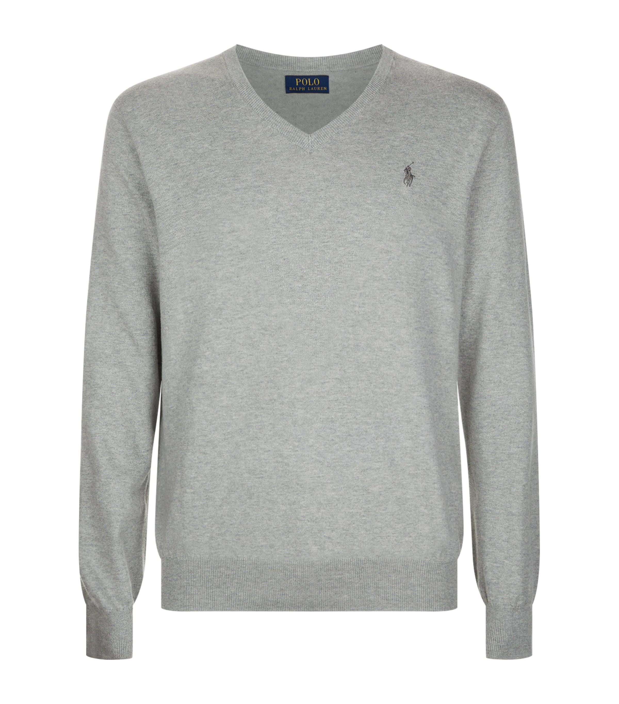 Polo Ralph Lauren Pima Cotton Sweater In Gray