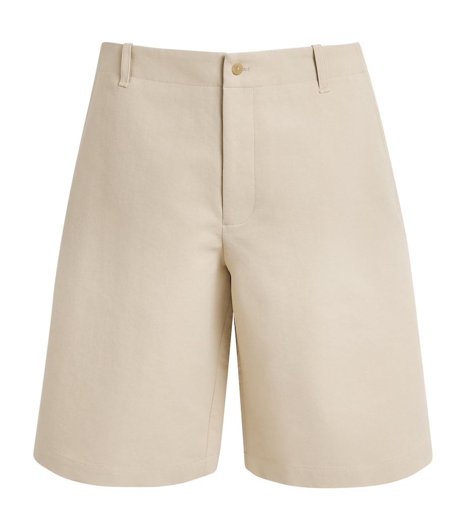 Cotton-Blend Bermuda Shorts BEIGE-150 Image 1